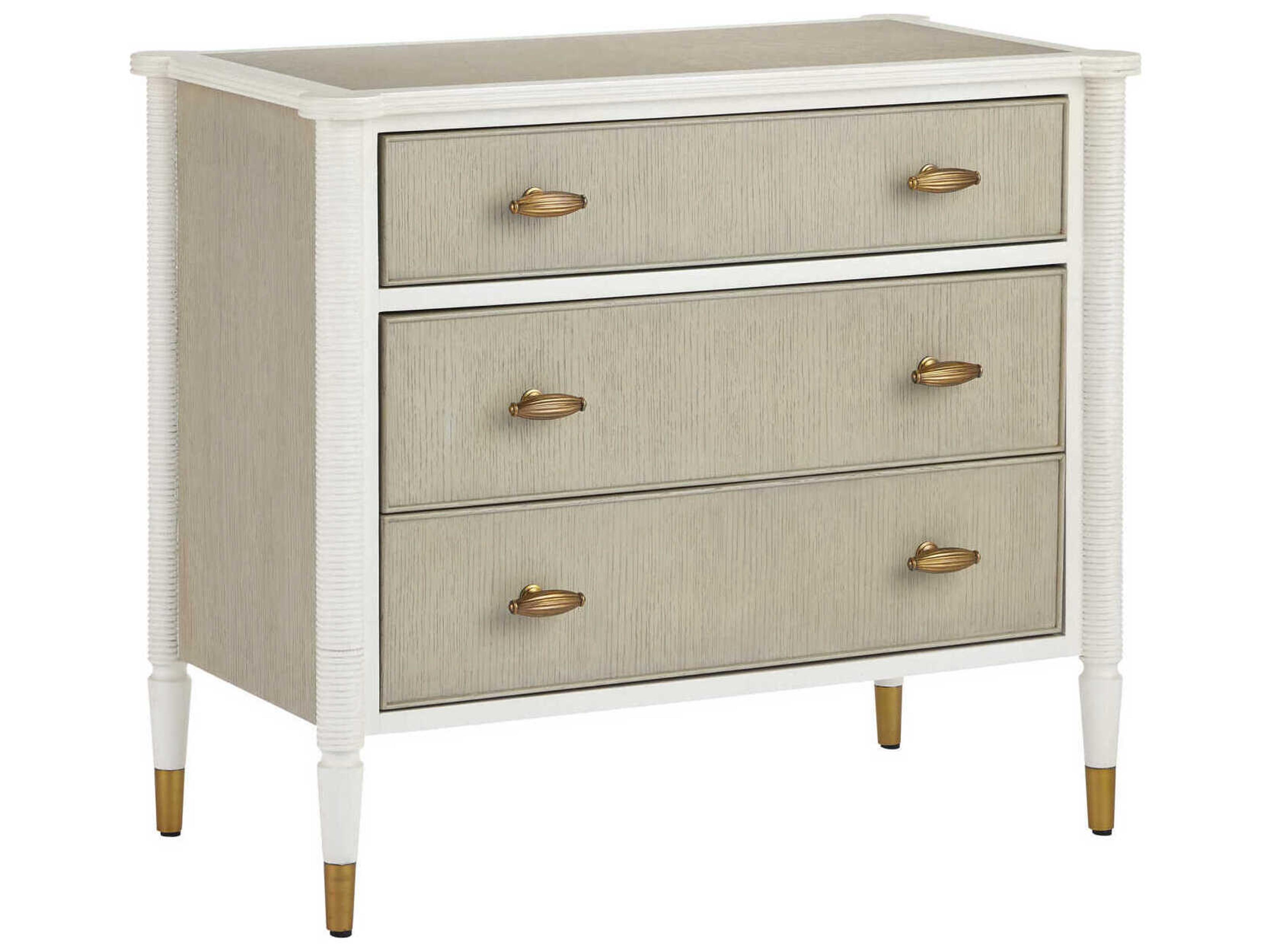 Aster 3-Drawers Mahogany Wood Chest Nightstand