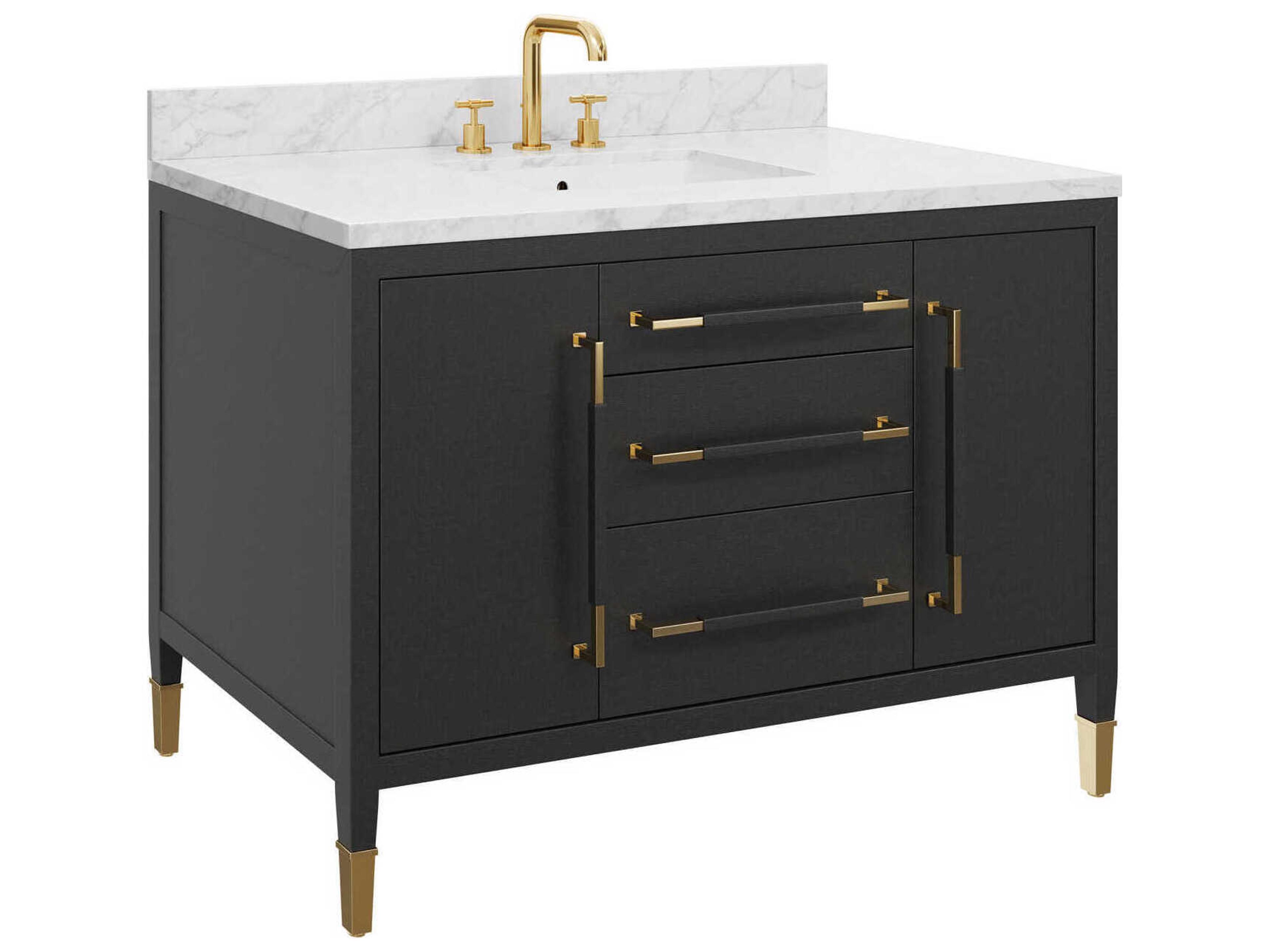 Currey & Company Verona 48" Black Vanity