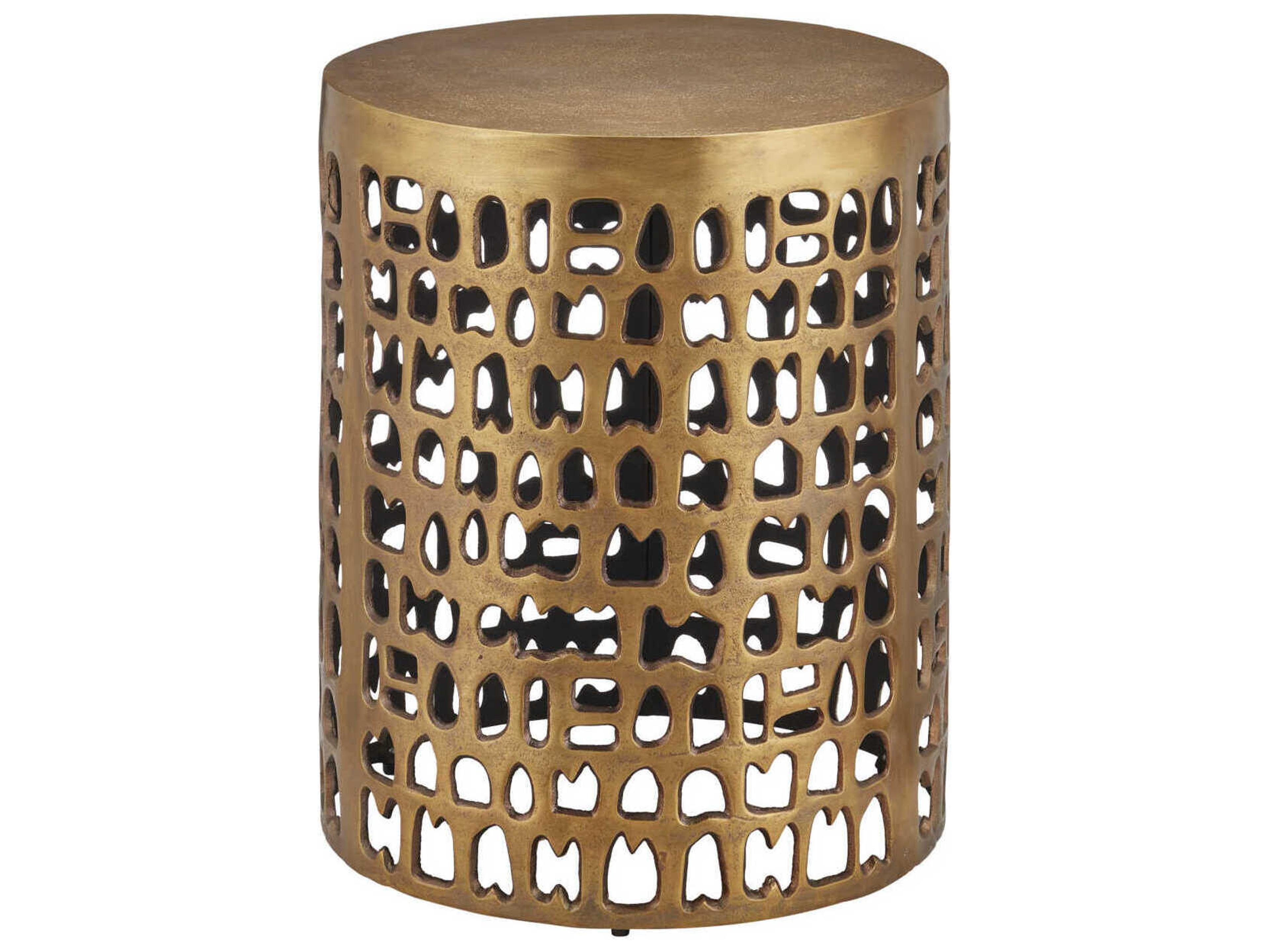 Currey & Company Alvar Round Metal End Table