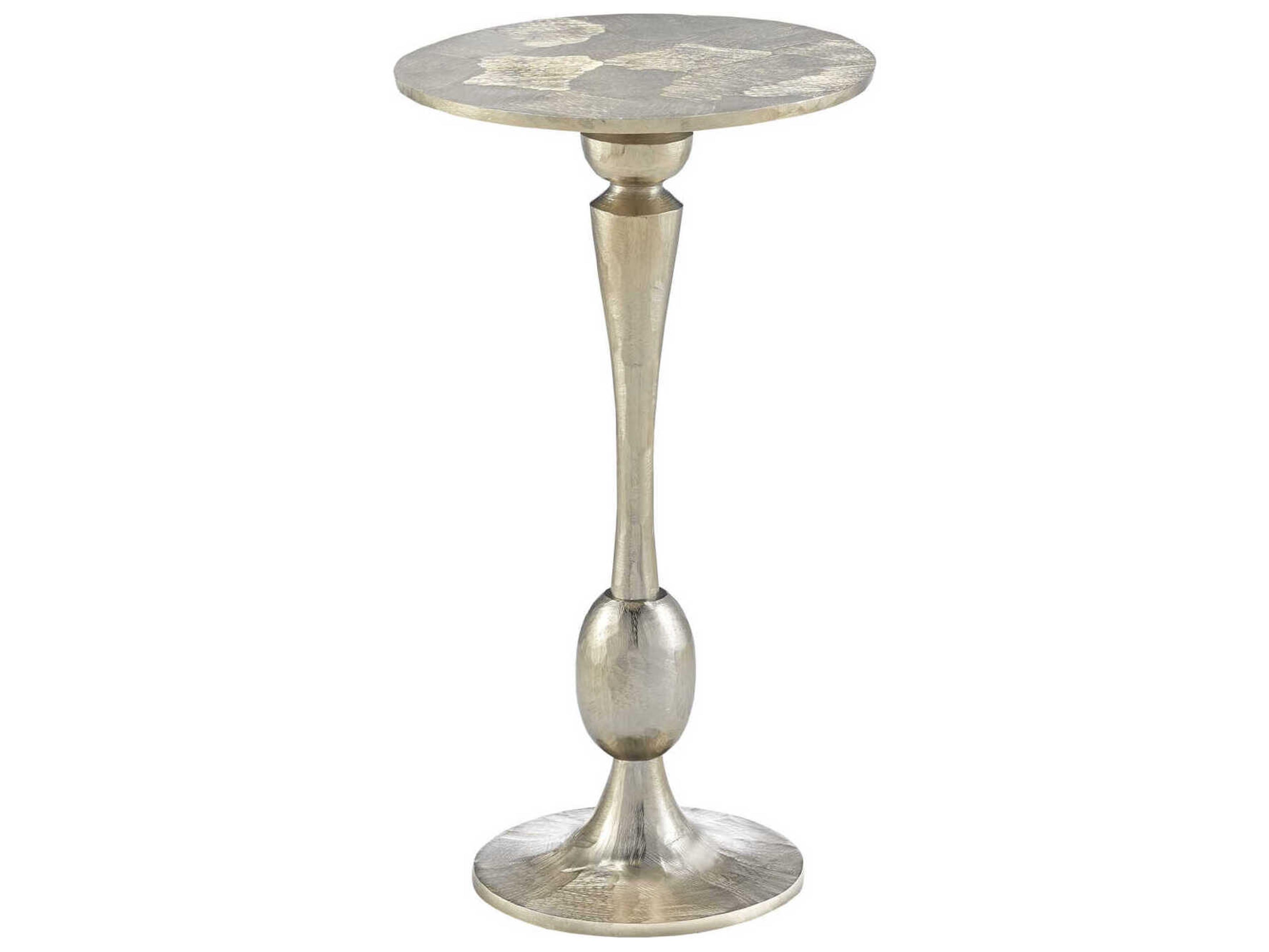 Currey & Company Talia Round Metal Champagne Gold End Table