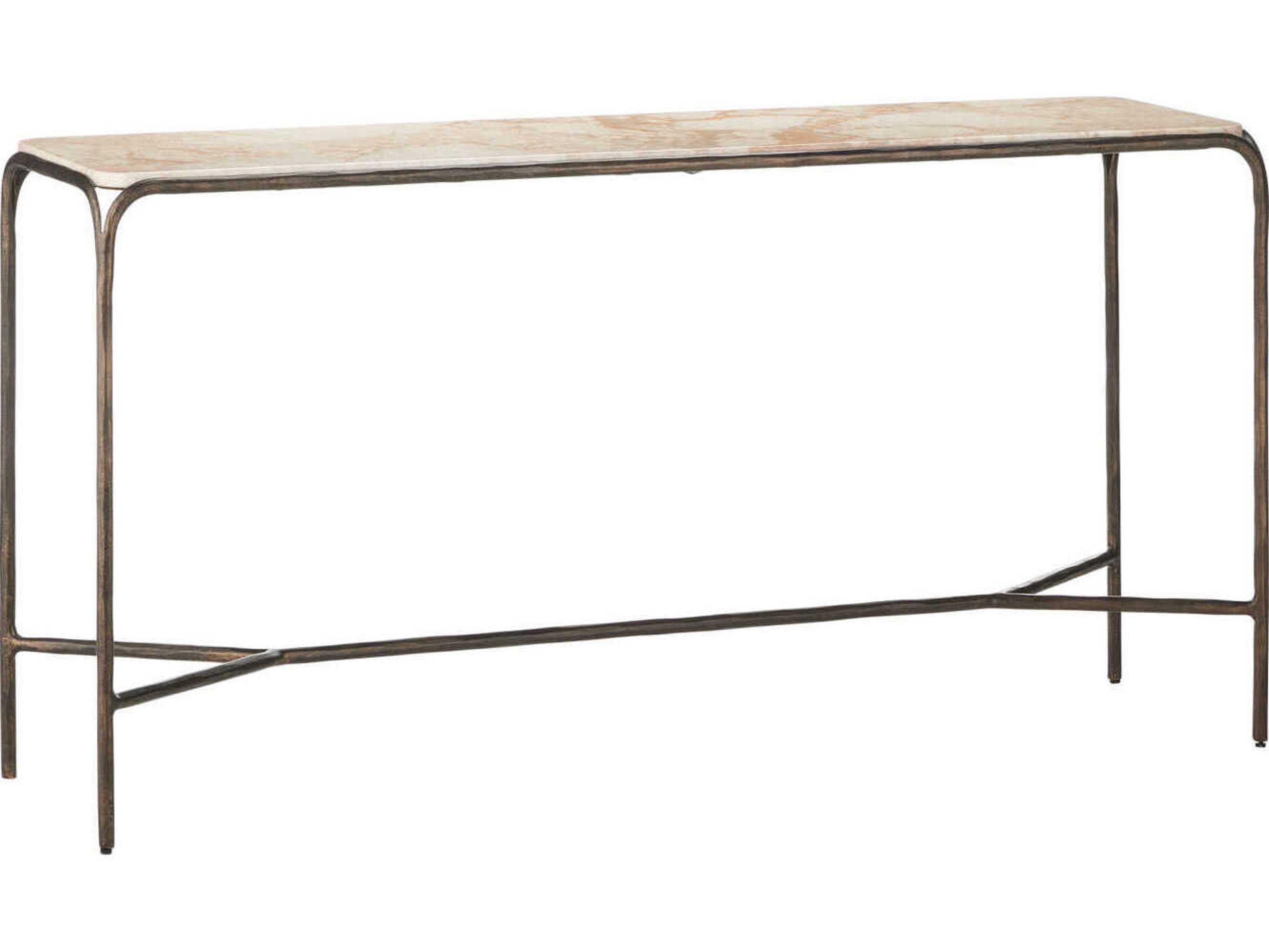 Currey & Company Crema Rectangular Marble Console Table
