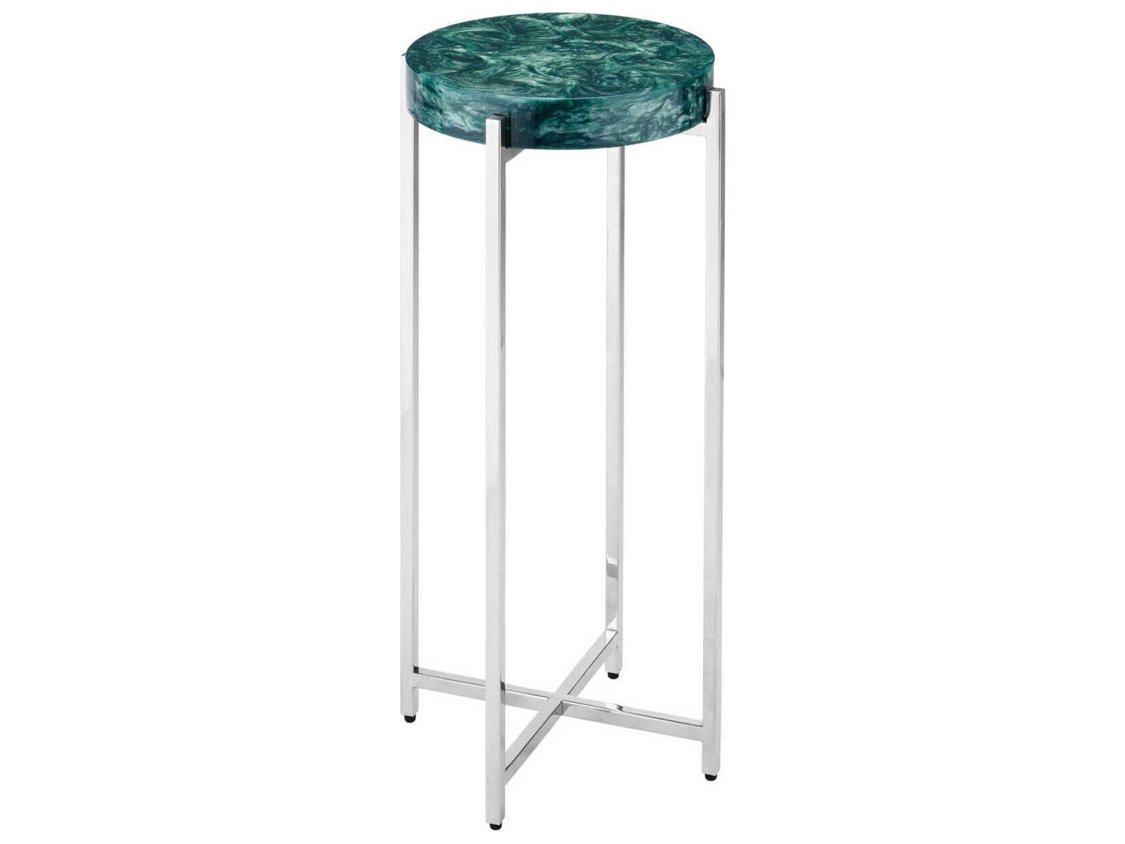 Currey & Company Rina Teal End Table