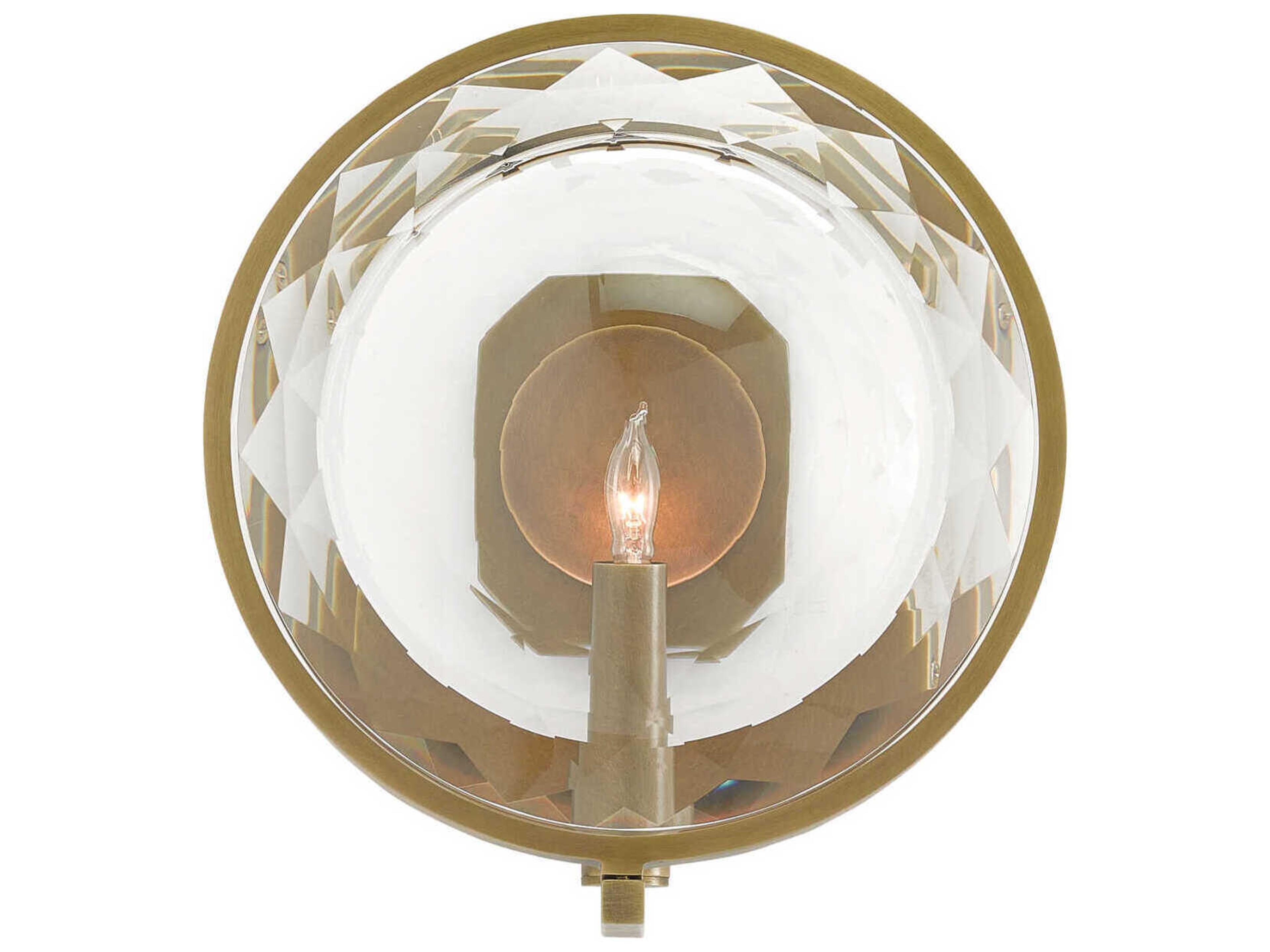 Currey & Company Marjiescope Antique Brass Wall Sconce