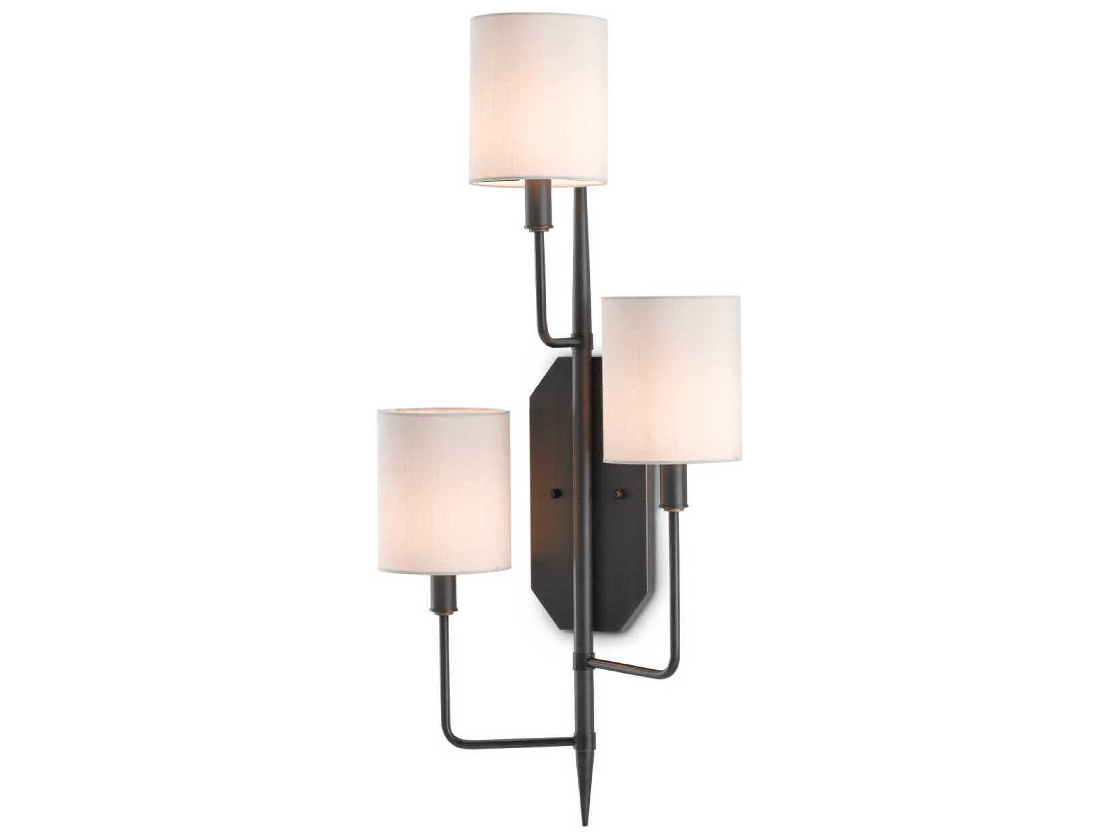 Currey & Company Knowsley 3-Light Oil Rubbed Bronze Wall Sconce