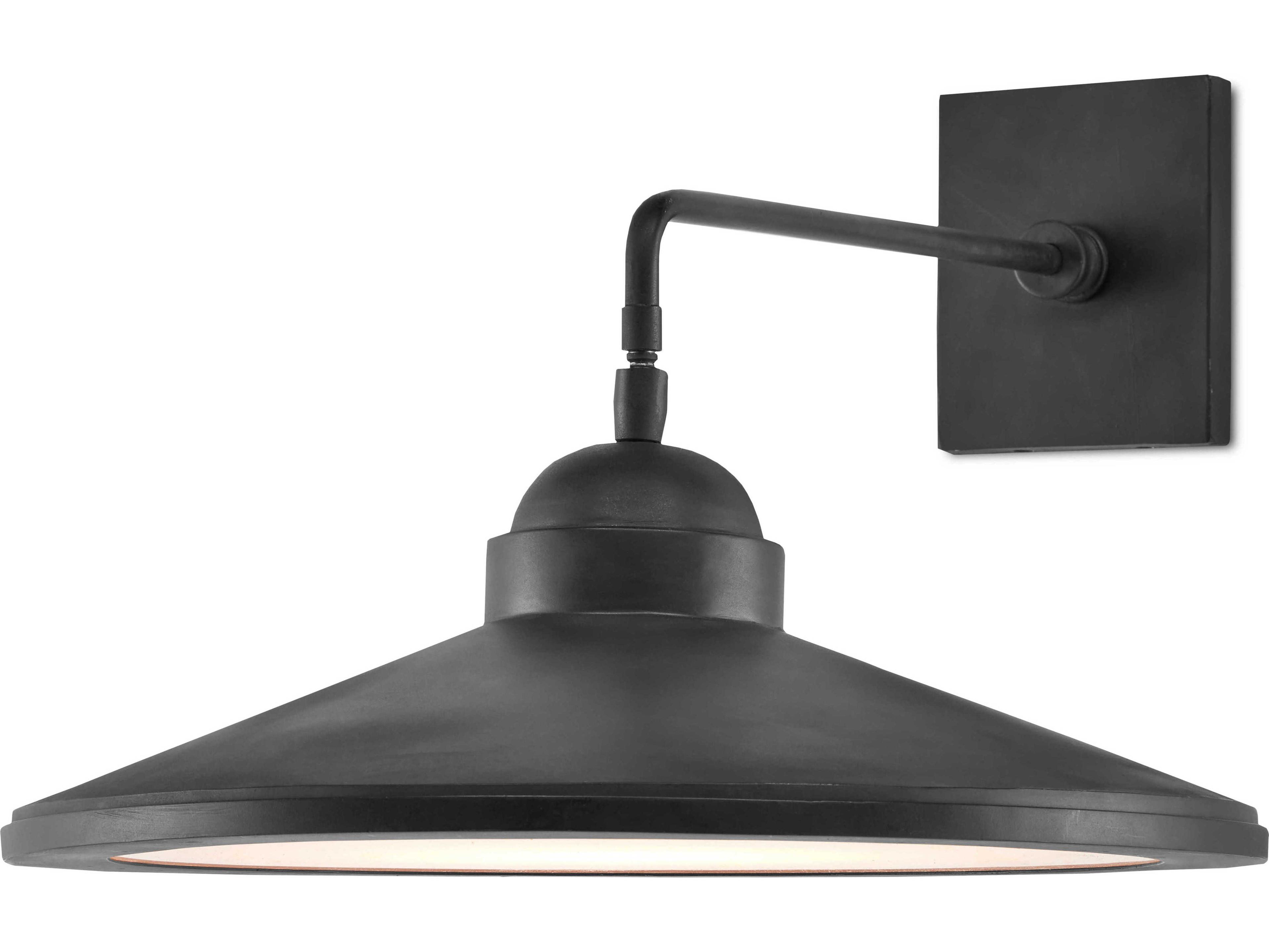 Currey & Company Ditchley 1-Light Black Bronze White Wall Sconce