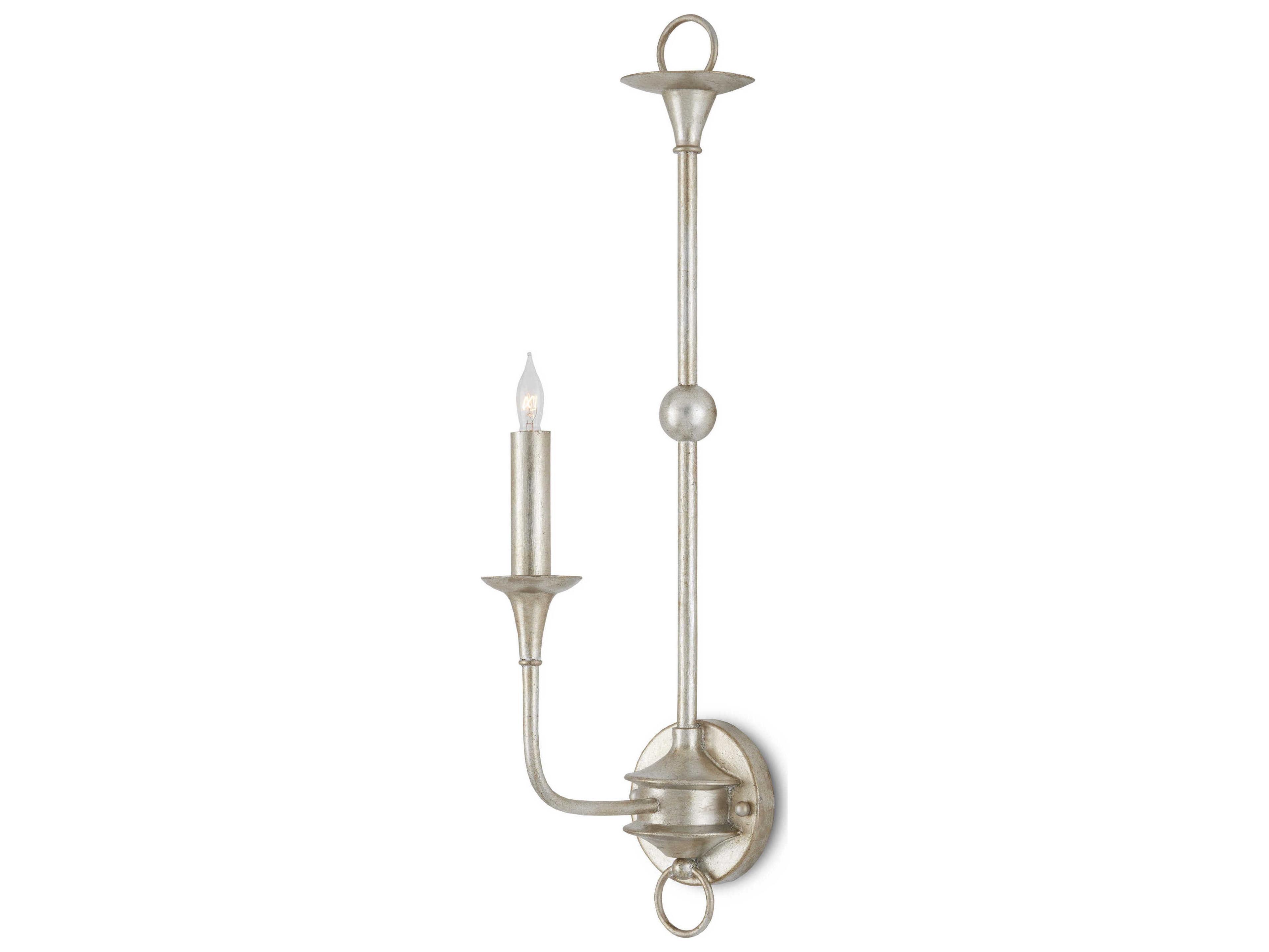 Currey & Company Nottaway 1-Light Champagne Silver Wall Sconce