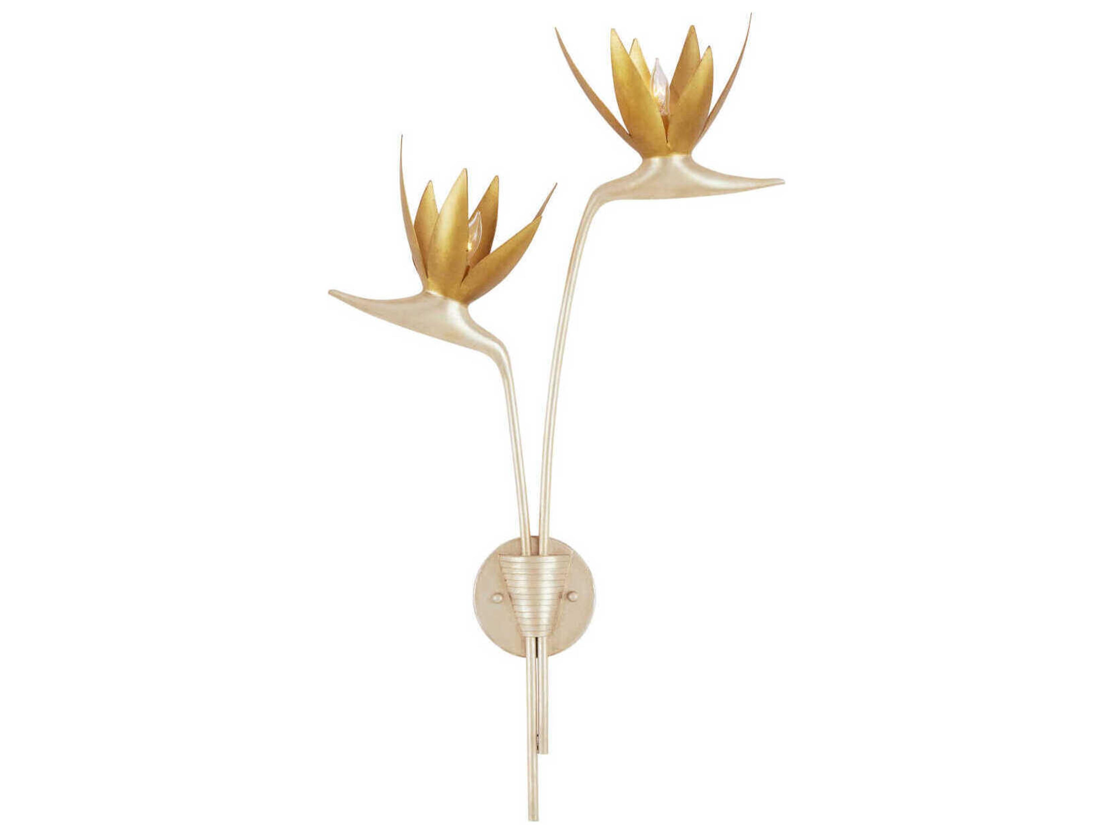 Currey & Company Paradiso 2-Light Gold Wall Sconce