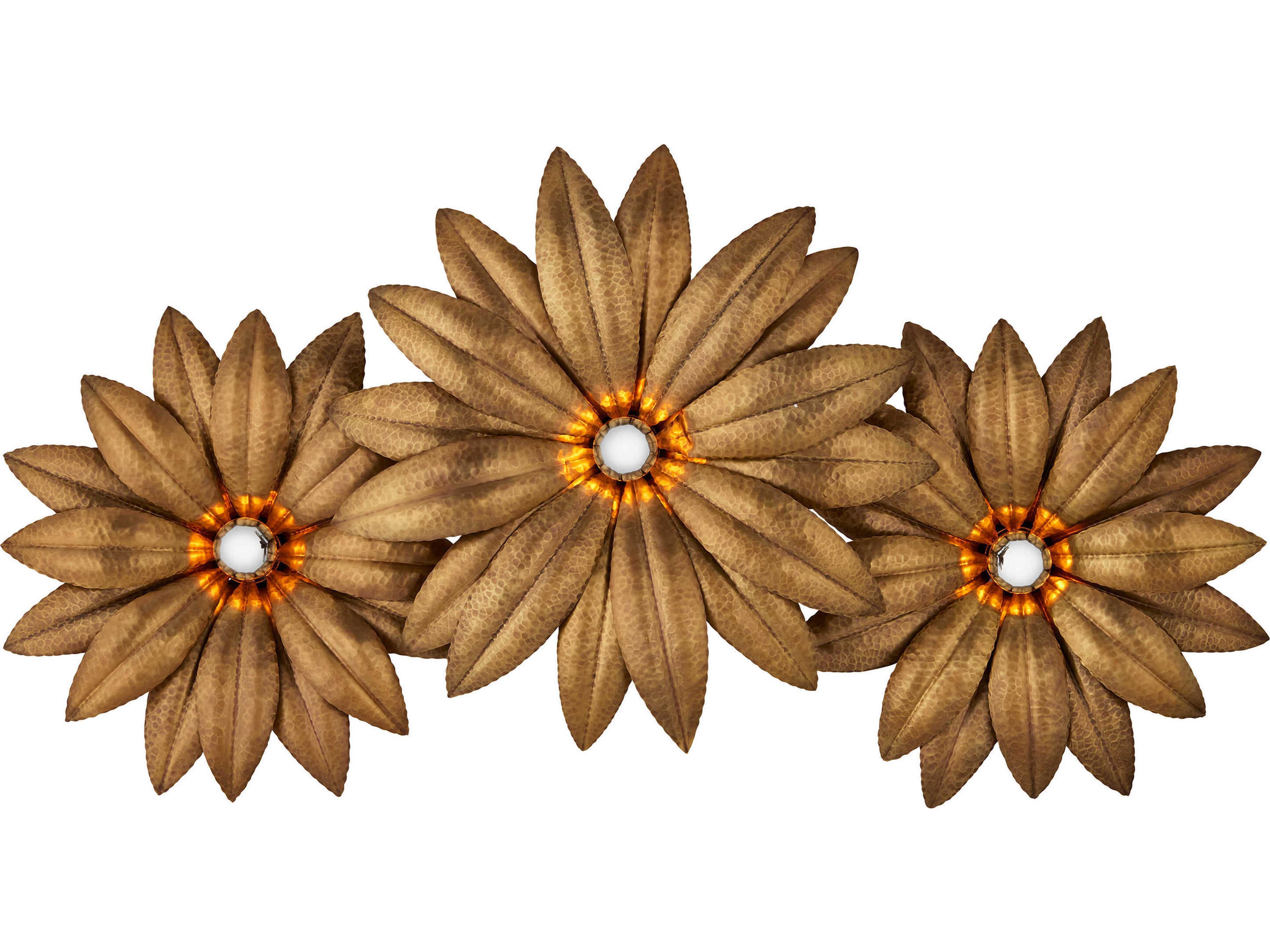 Alithea 3-Light Antique Brass Wall Sconce