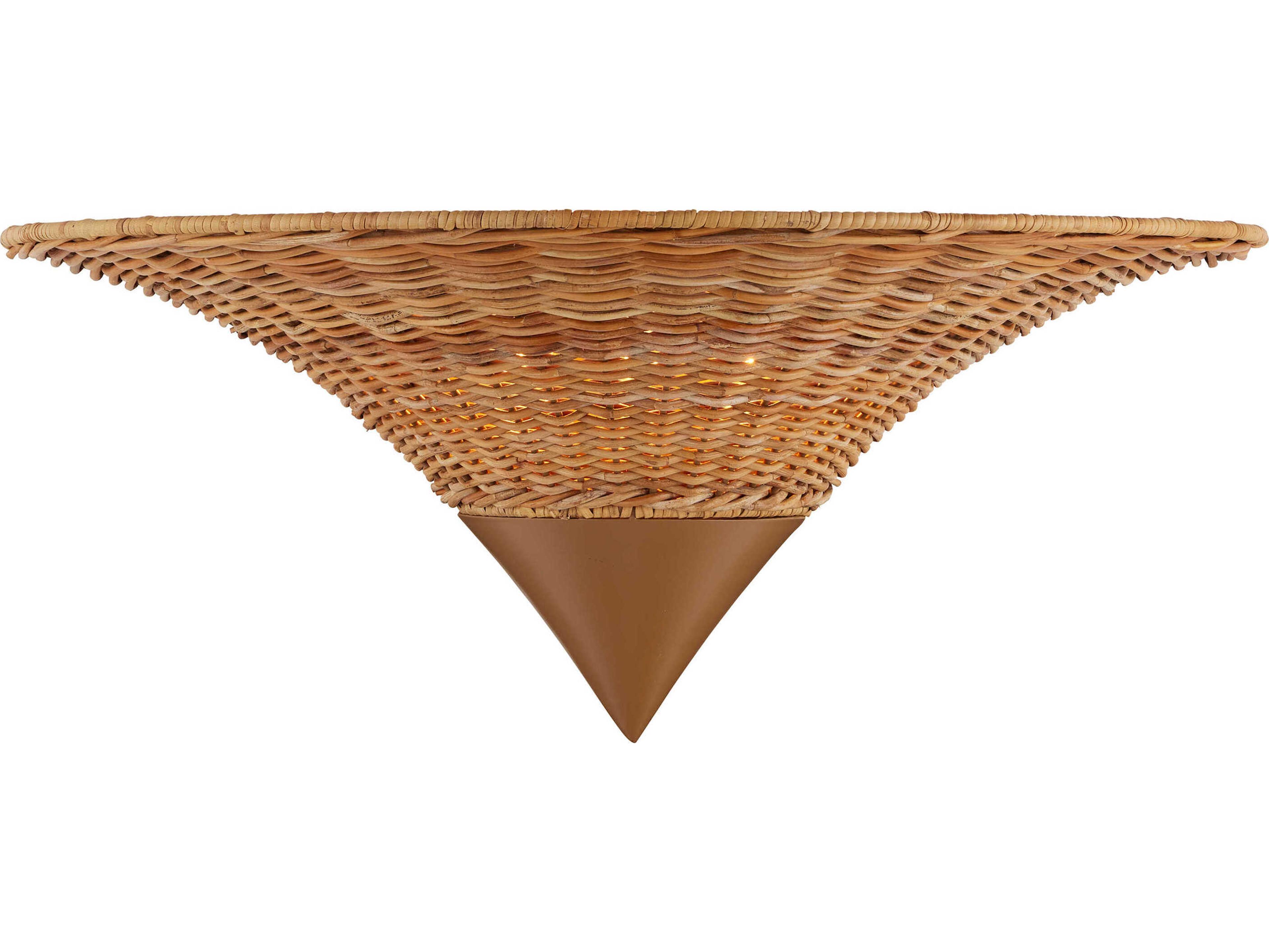 Currey & Company Zola 3-Light Natural Khaki Brown Wall Sconce