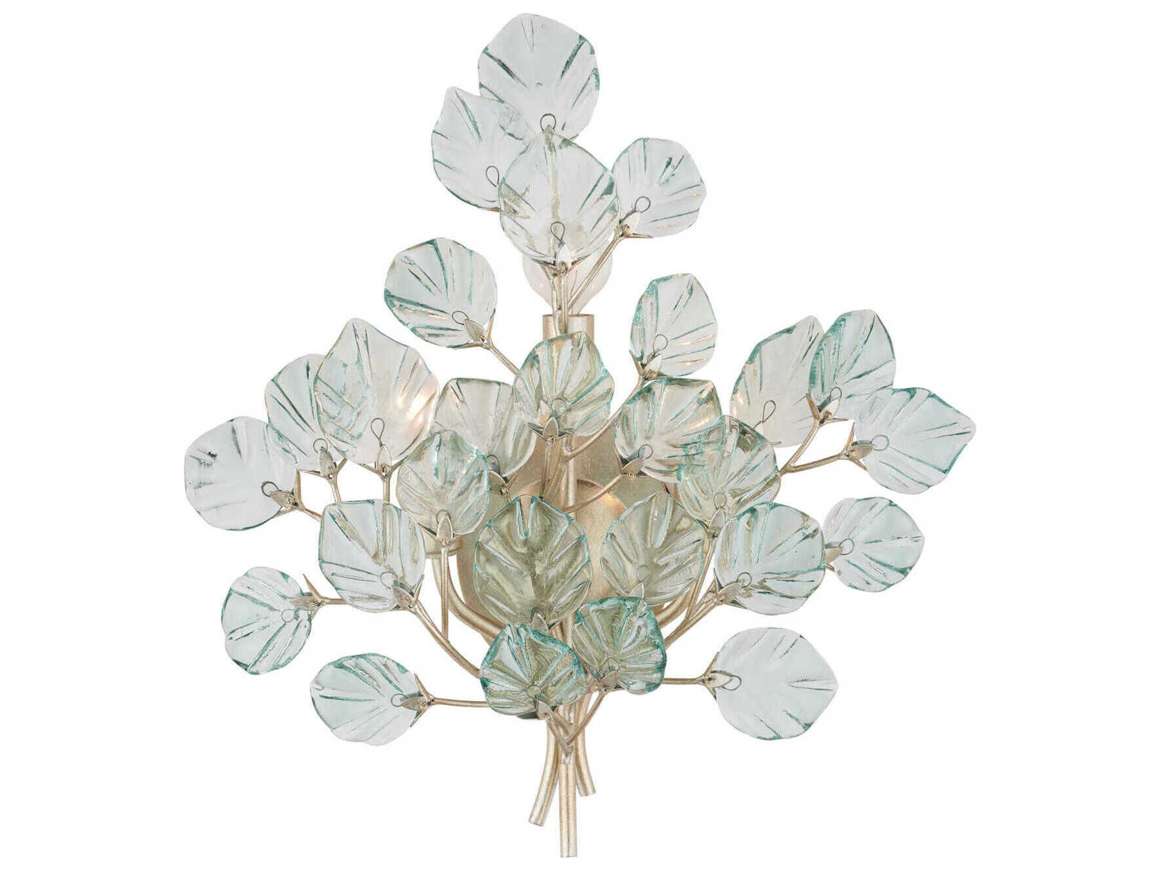 Currey & Company Baobab 3-Light Silver Wall Sconce