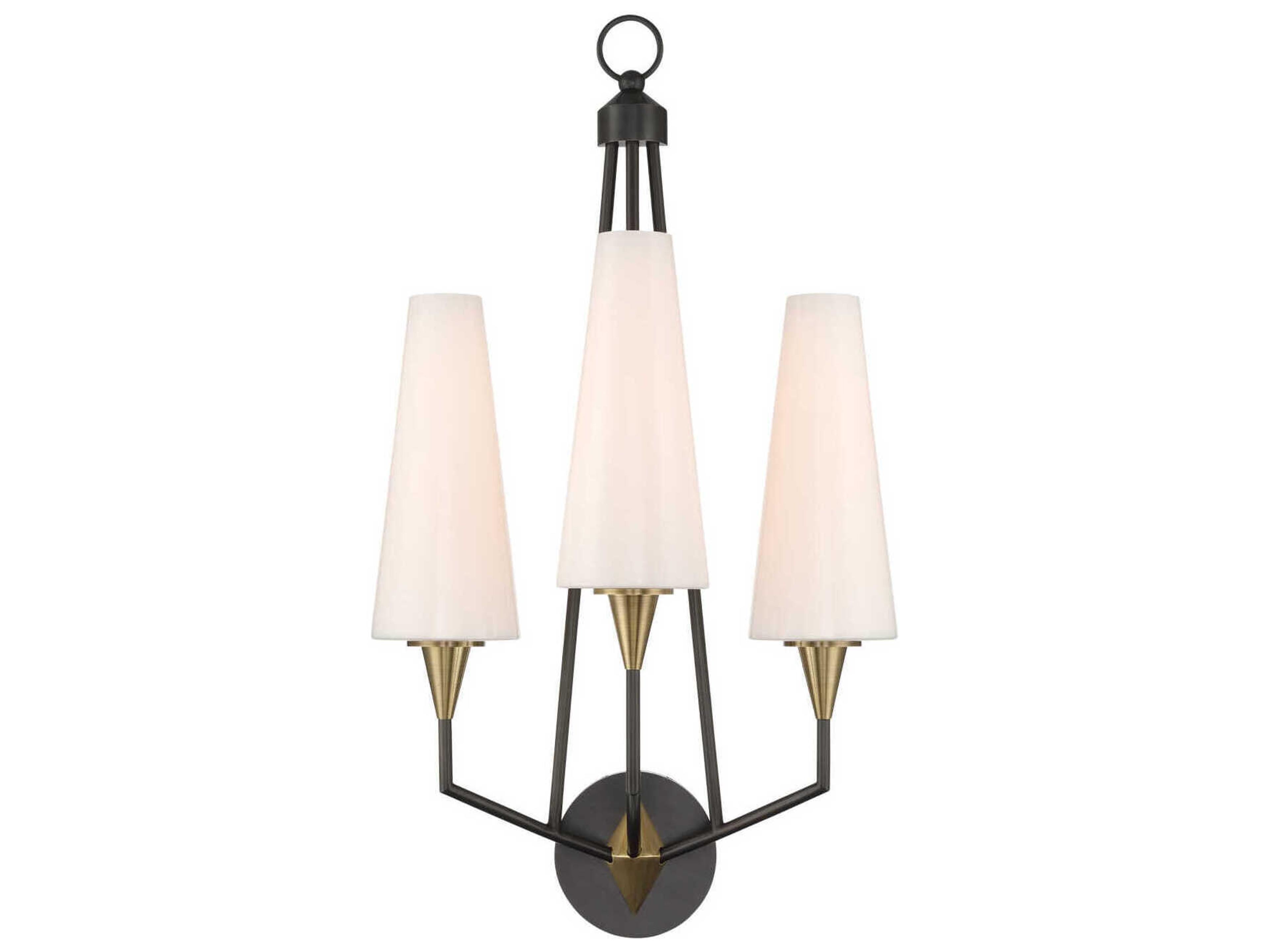 Currey & Company Hennin 3-Light Bronze Wall Sconce