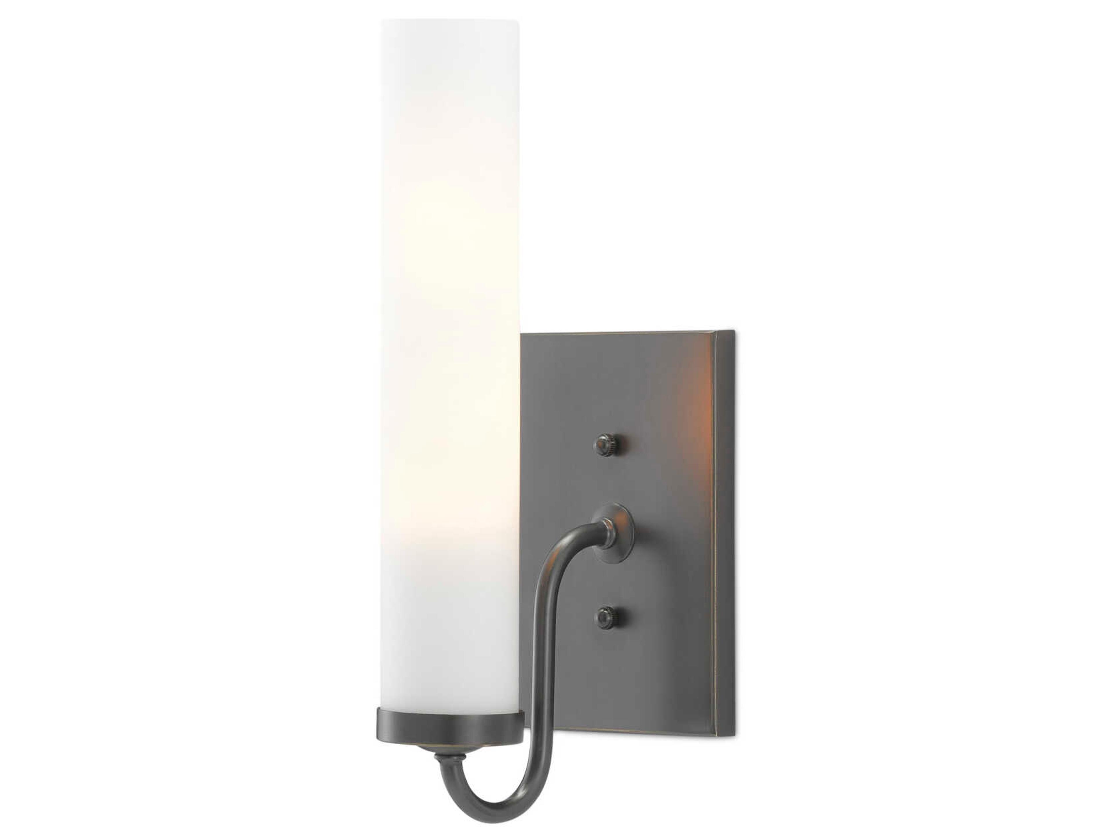 Currey & Company Brindisi 1-Light Oil Rubbed Bronze Glass Wall Sconce