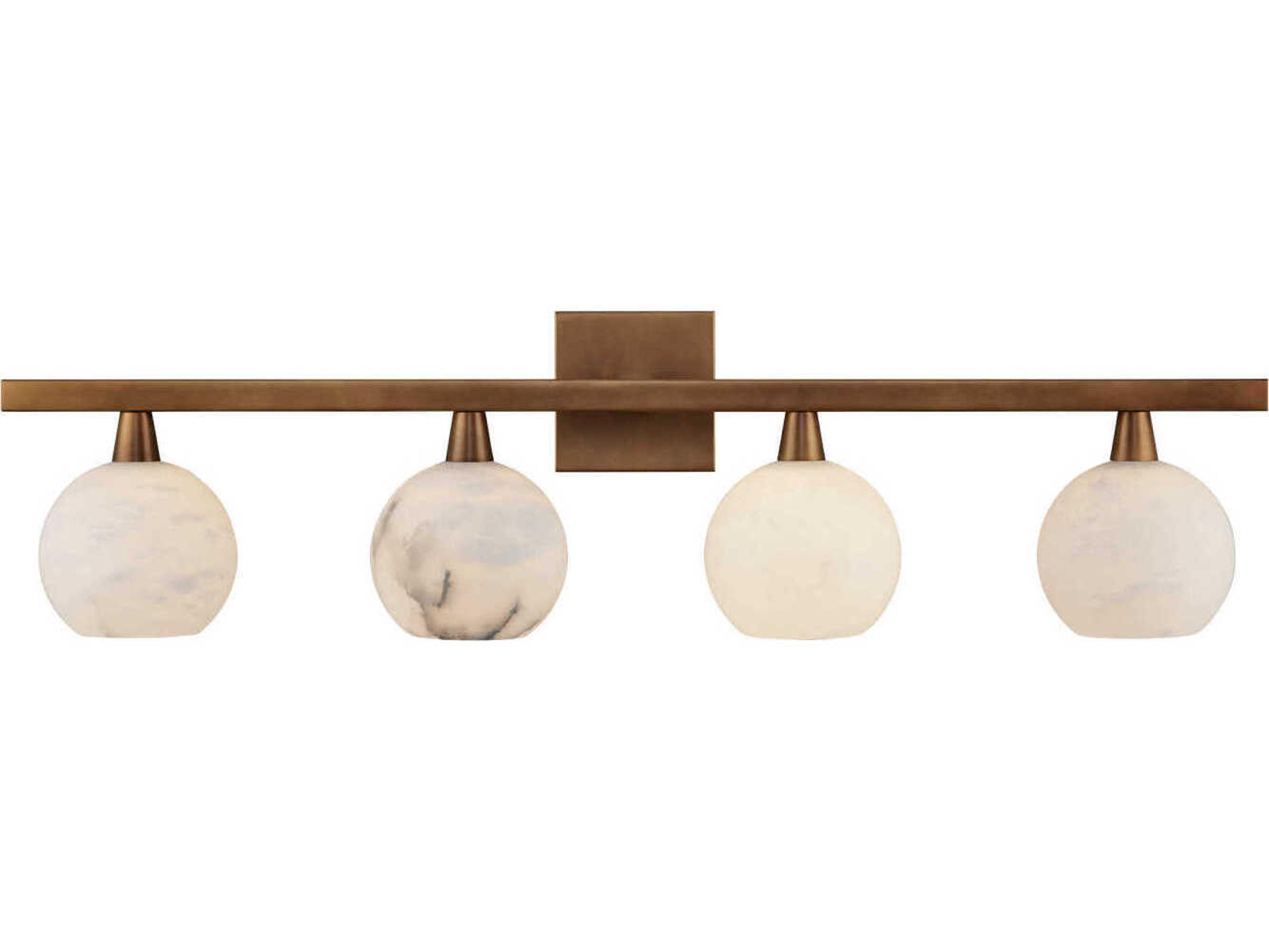 Currey & Company Bombelles 4-light Antique Brass Vanity Light