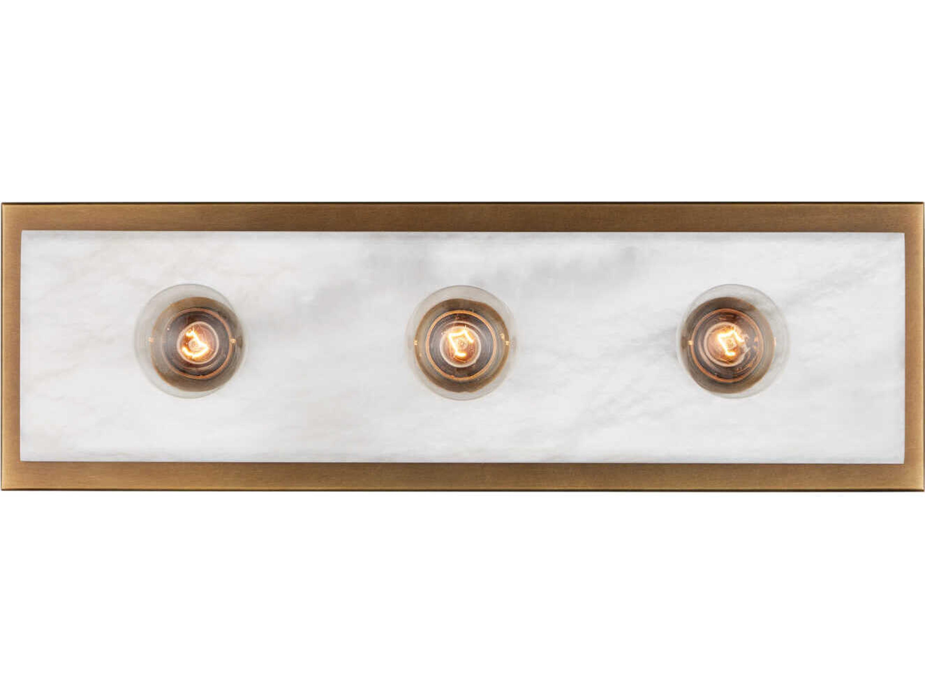 Currey & Company Berdine 3-Light Natural Antique Brass Vanity Light
