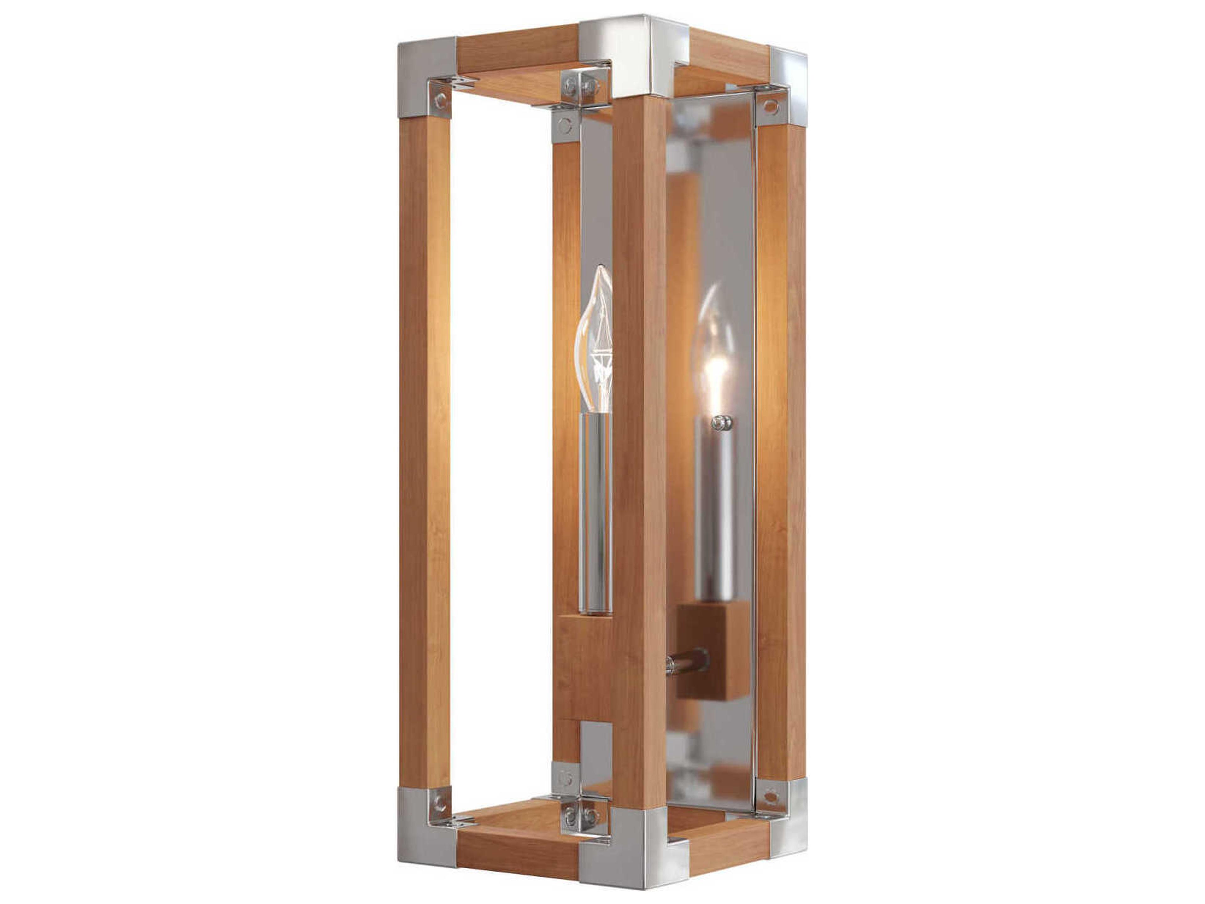 Currey & Company Boyd 1-Light Natural Polished Nickel Brown Wall Sconce