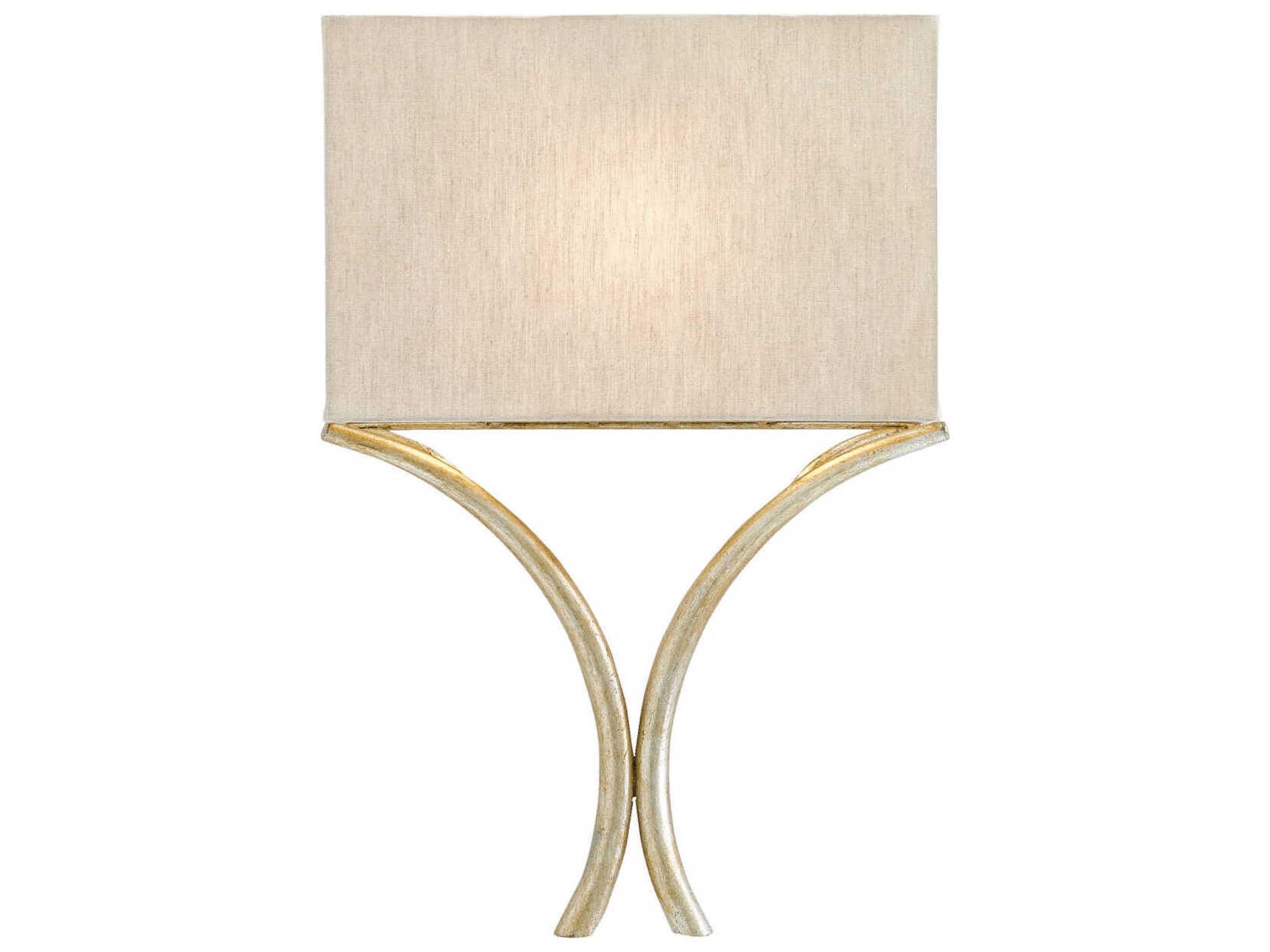 Currey & Company Cornwall Silver Leaf LED Wall Sconce