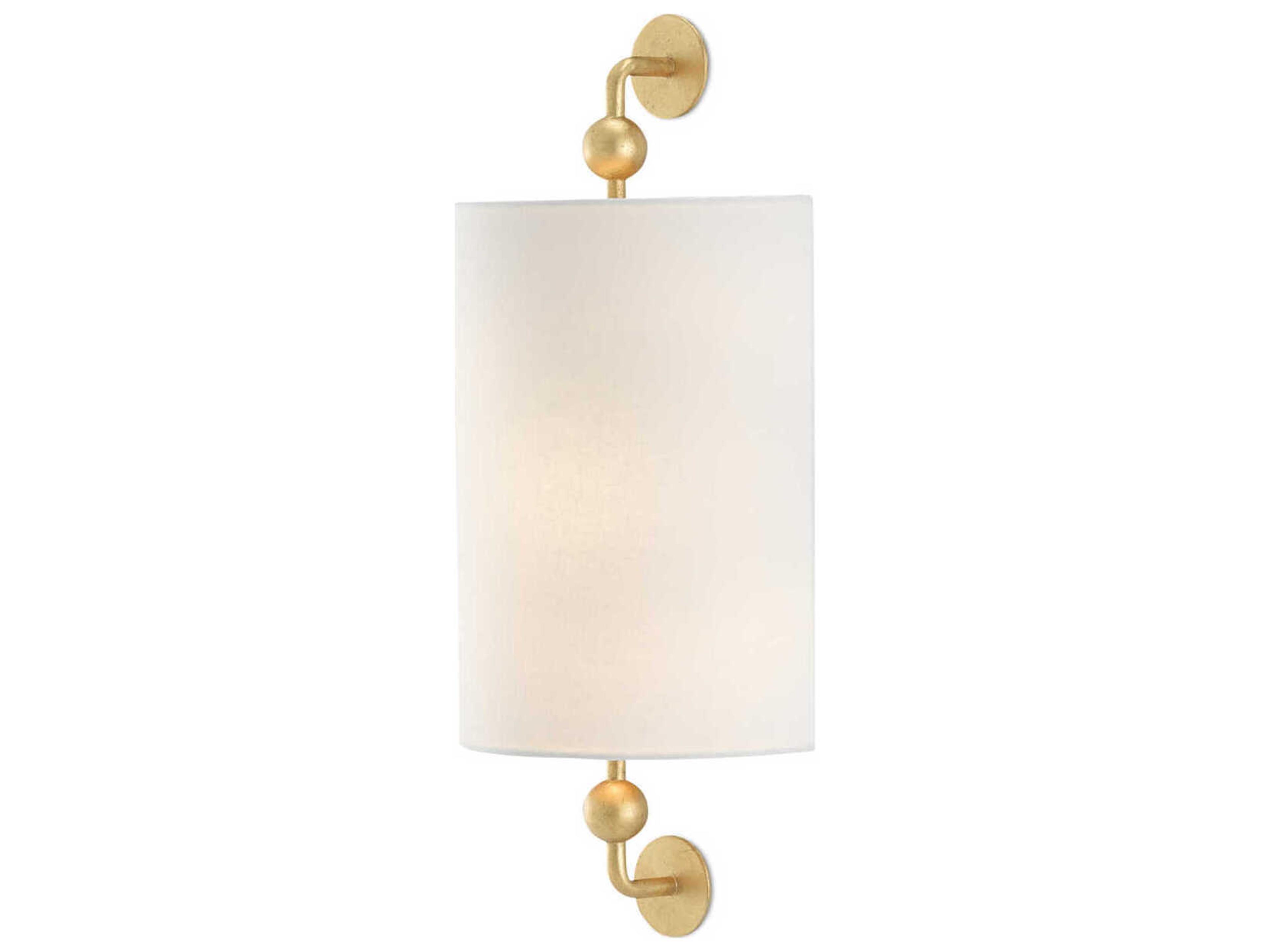 Currey & Company Tavey 1-Light Contemporary Gold Leaf Wall Sconce