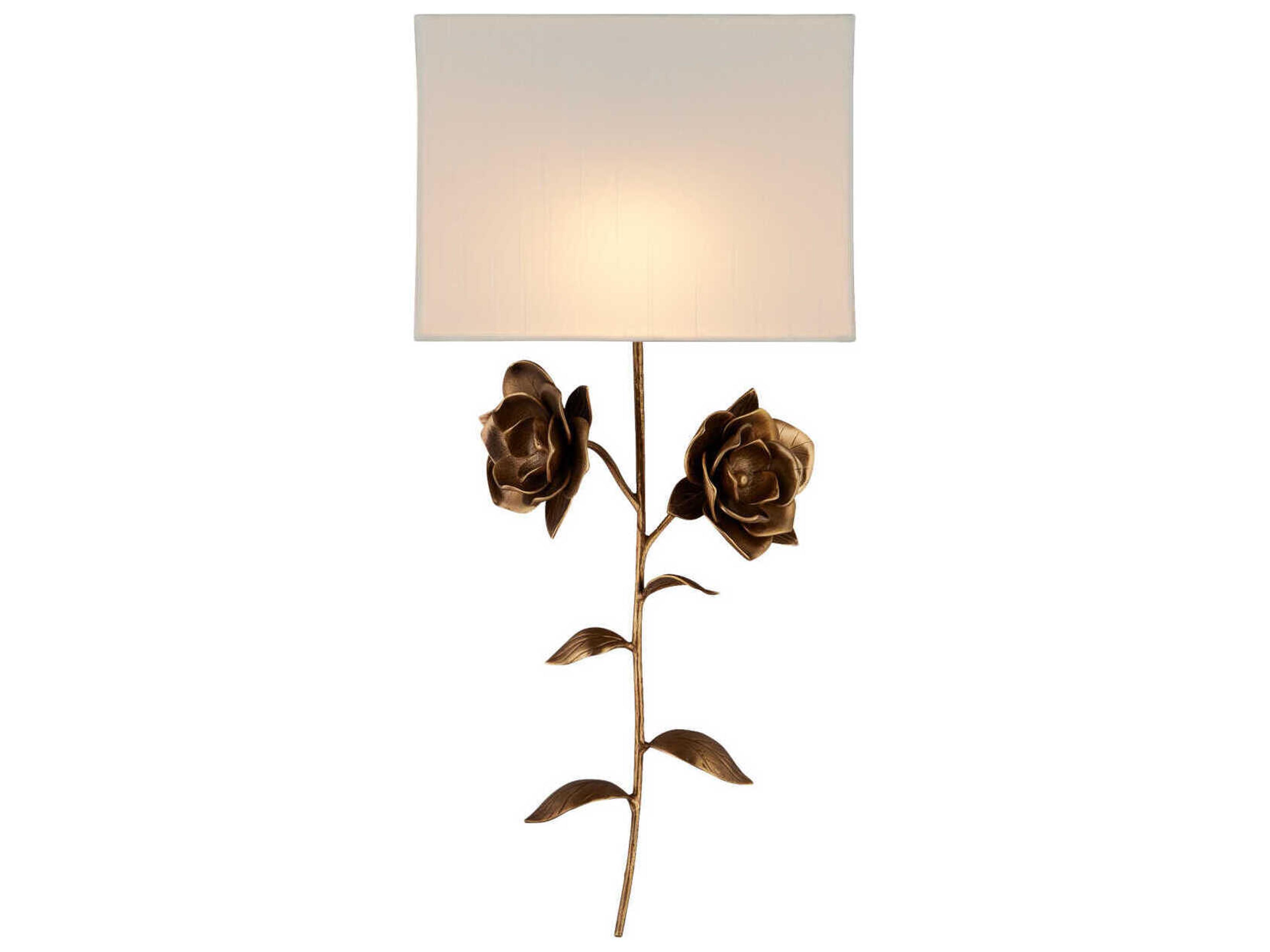 Currey & Company Rosabel 1-Light Antique Brass Wall Sconce
