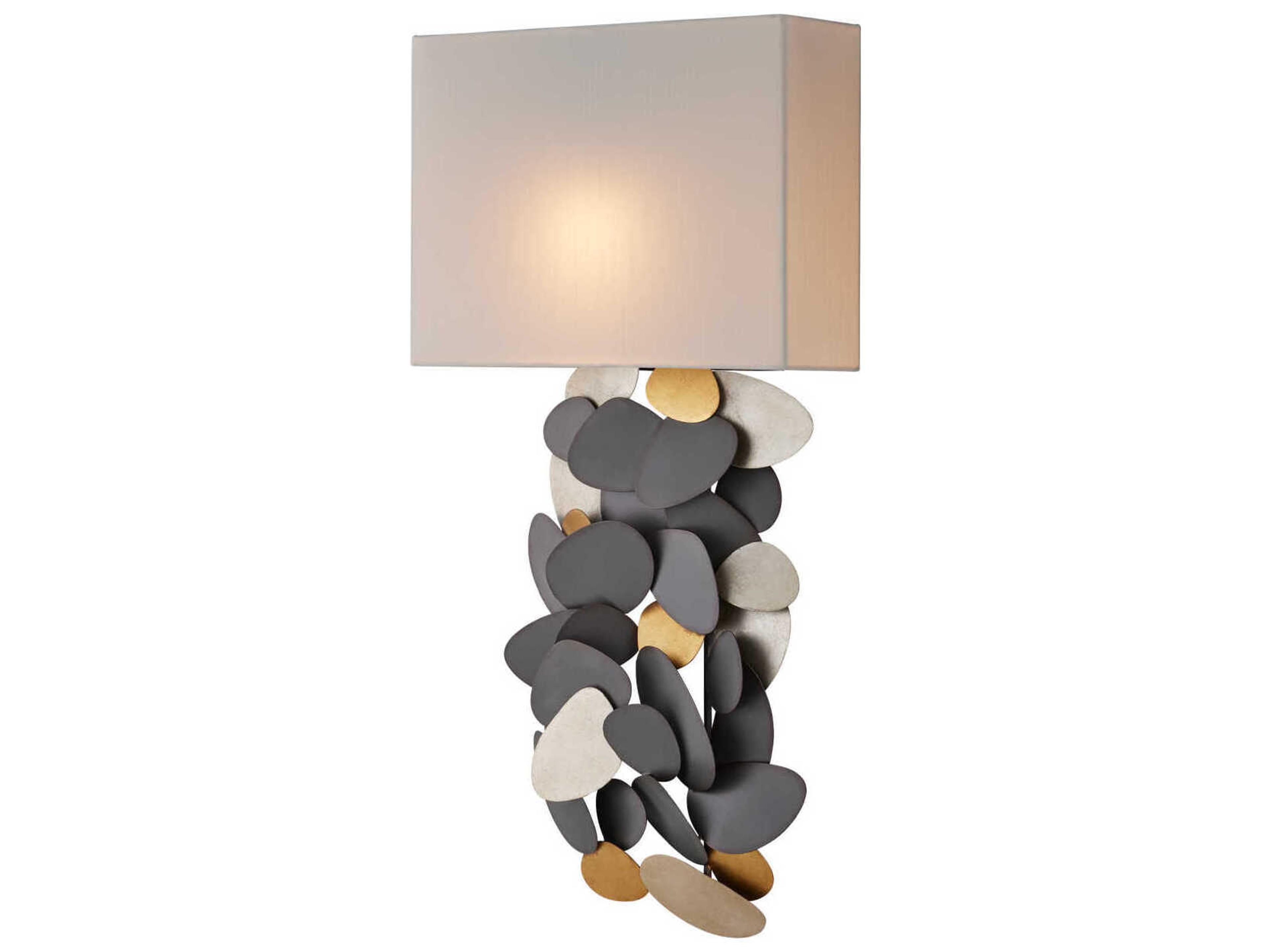 Currey & Company Moon 1-Light Gray Wall Sconce