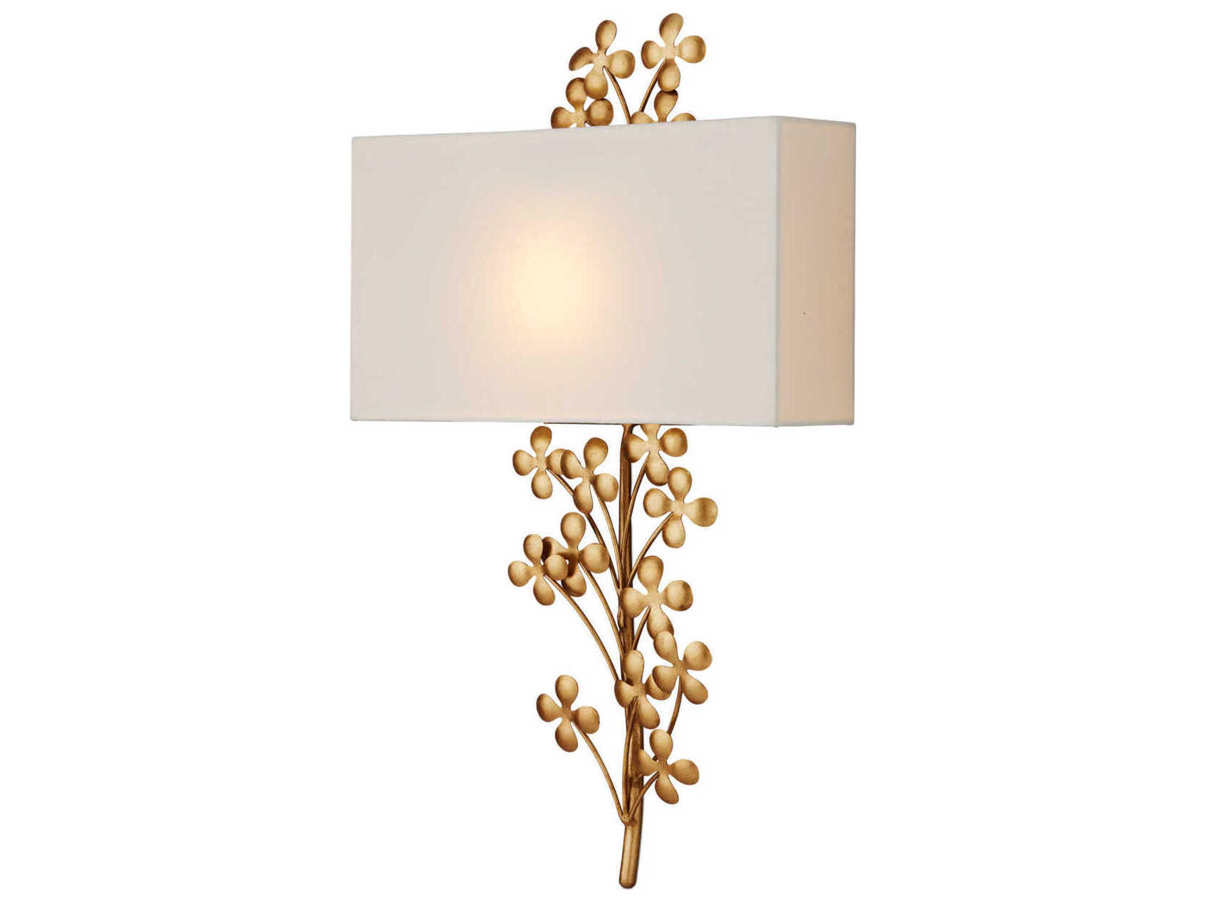Currey & Company Cloverfield 1-Light Gold Wall Sconce