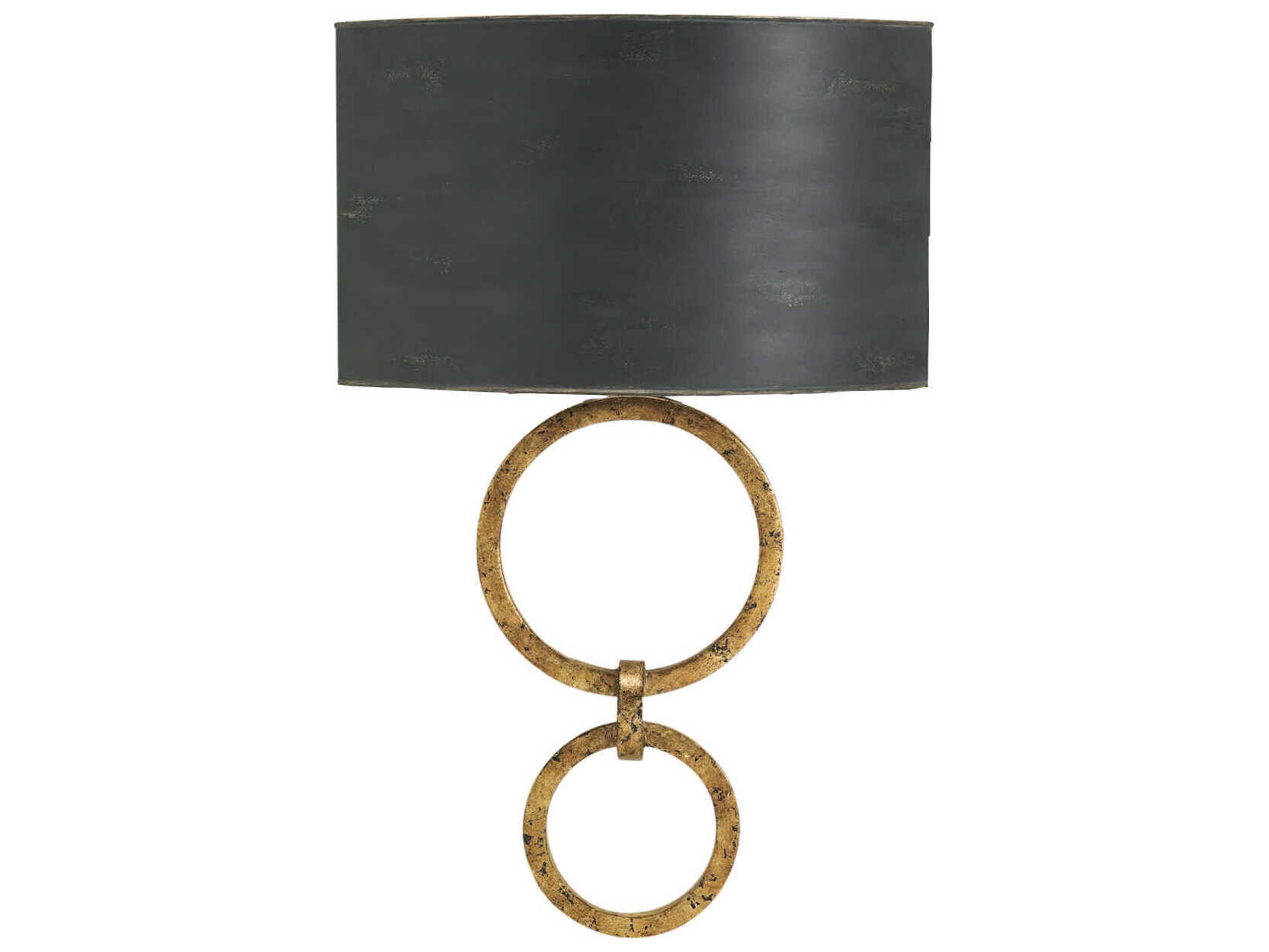 Currey & Company Market 1-Light Gold Leaf french Black Wall Sconce