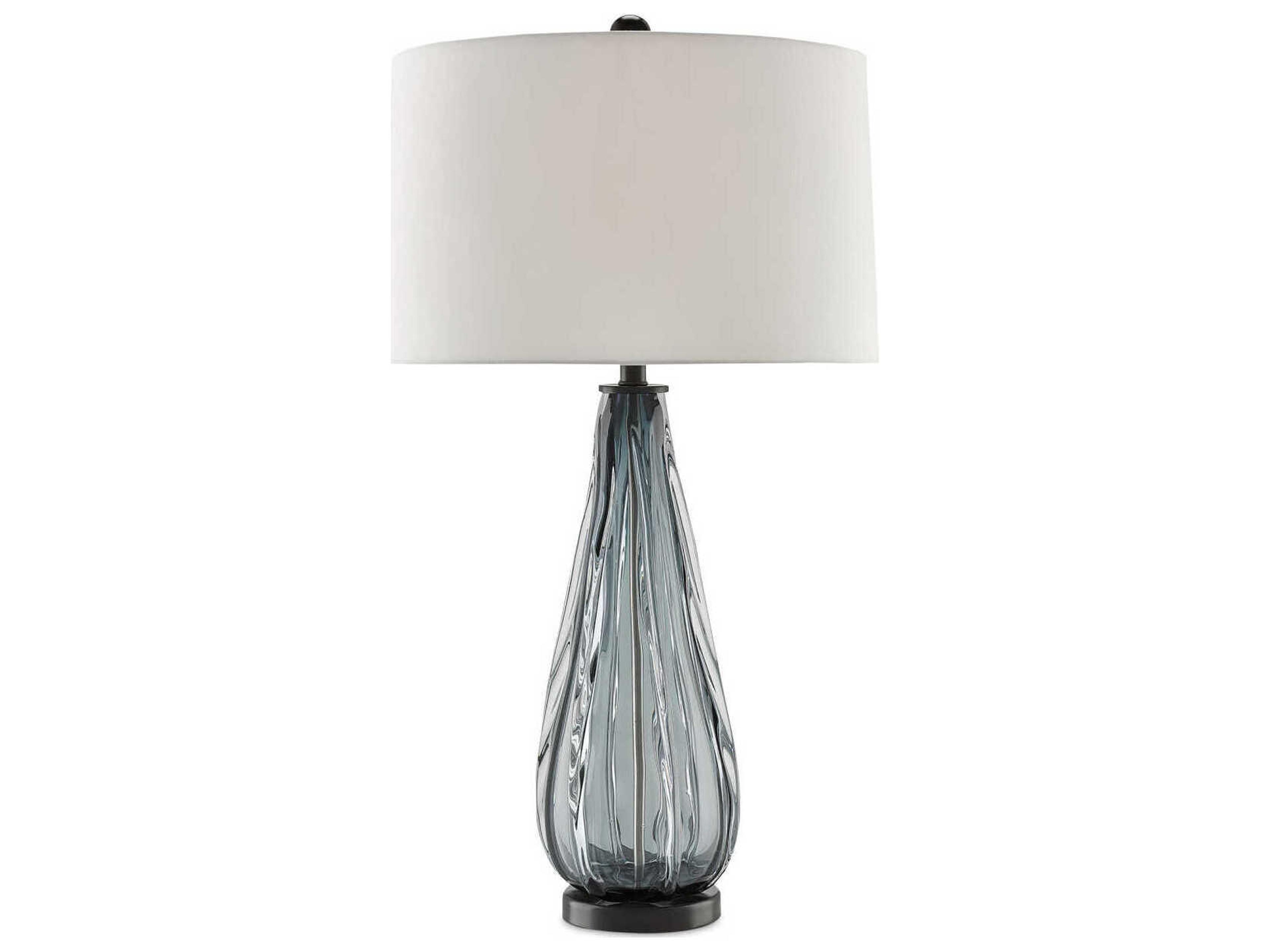 Currey & Company Nightcap Blue Gray Table Lamp