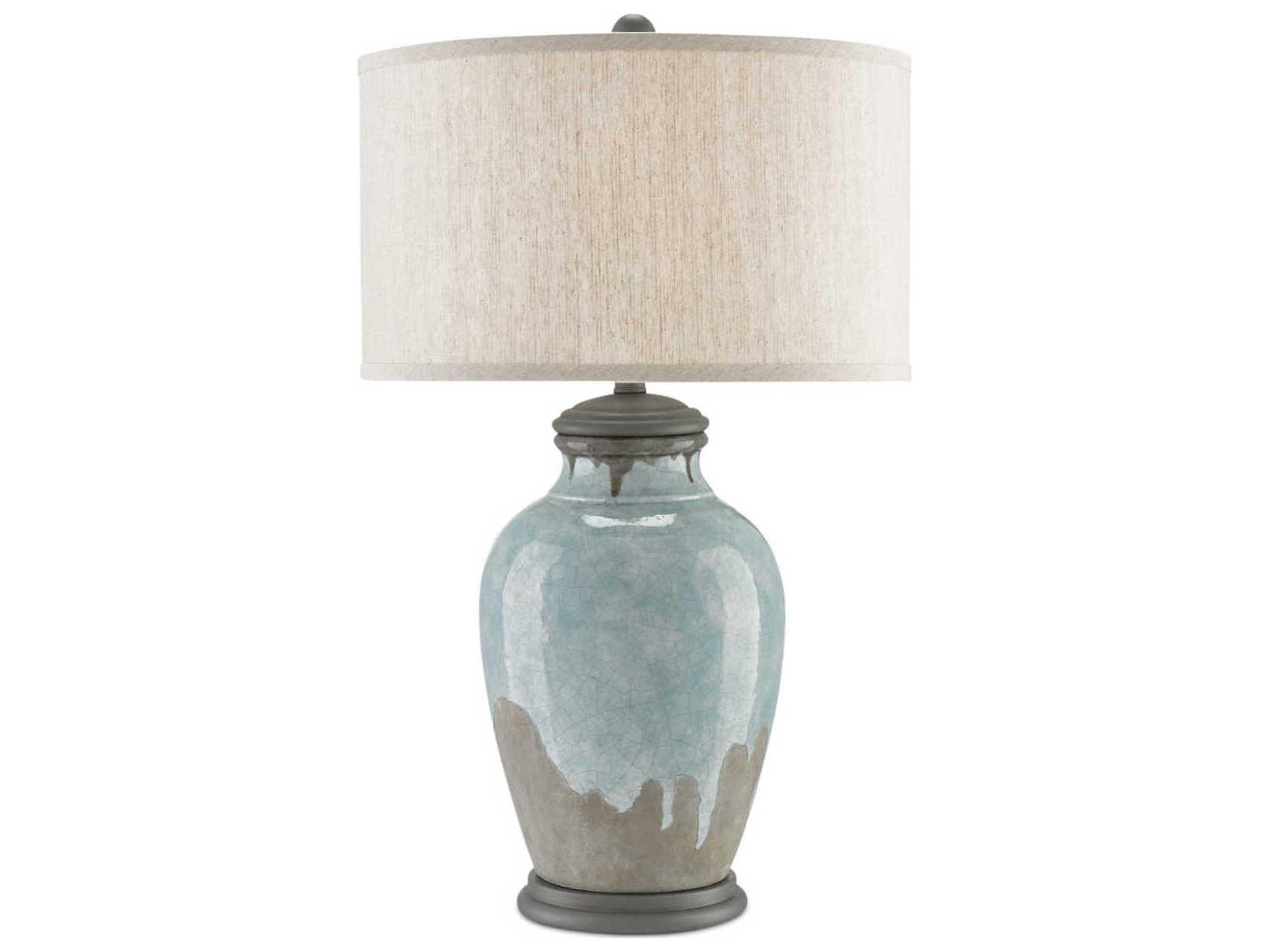 Currey & Company Chatswood Blue Green Gray Table Lamp