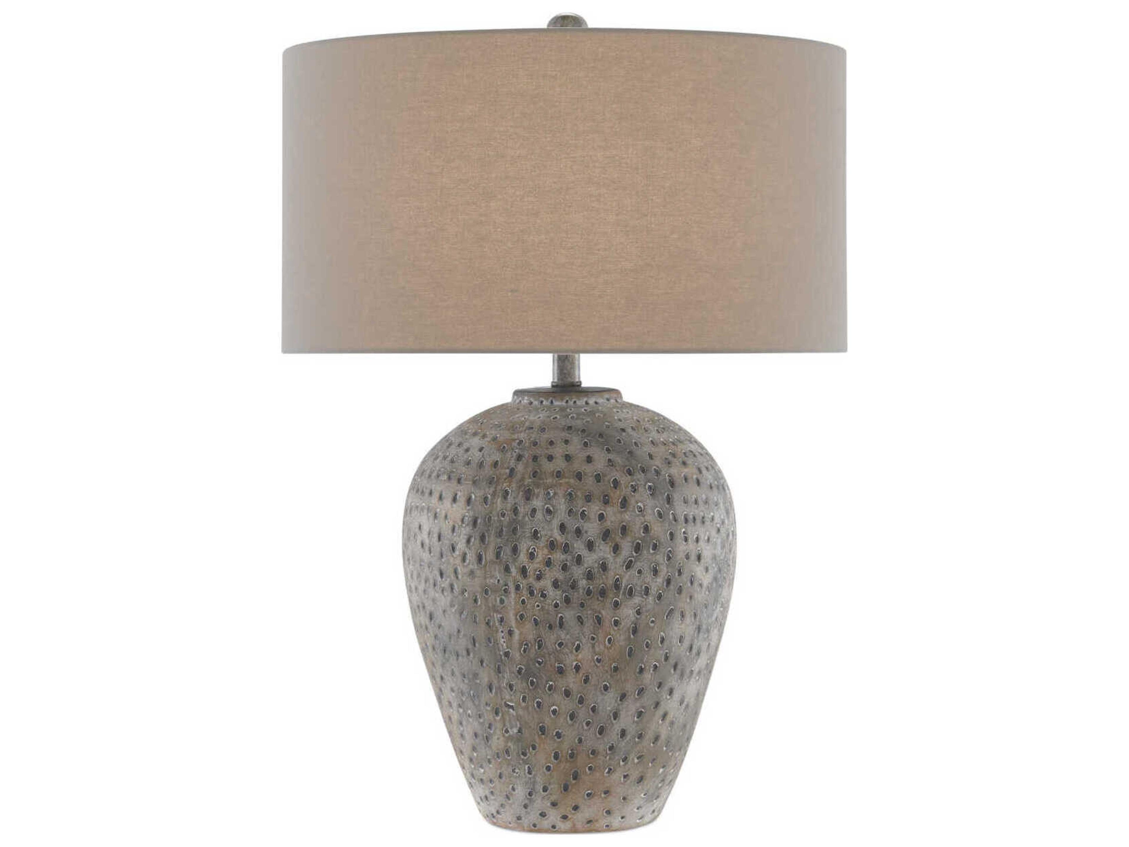 Currey & Company Junius Earth Gray Buffet Lamp
