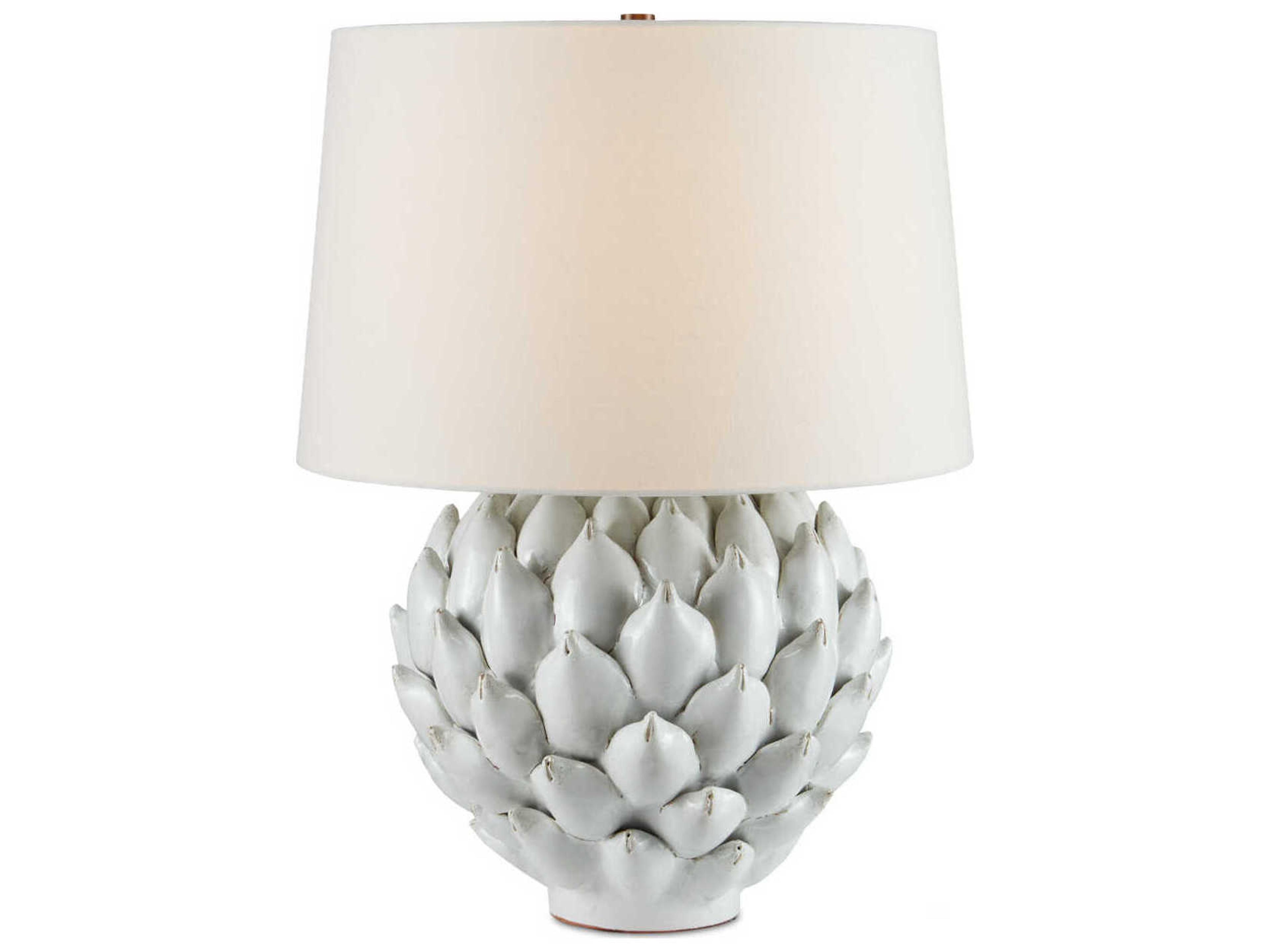 Currey & Company Cynara Antique White Buffet Lamp