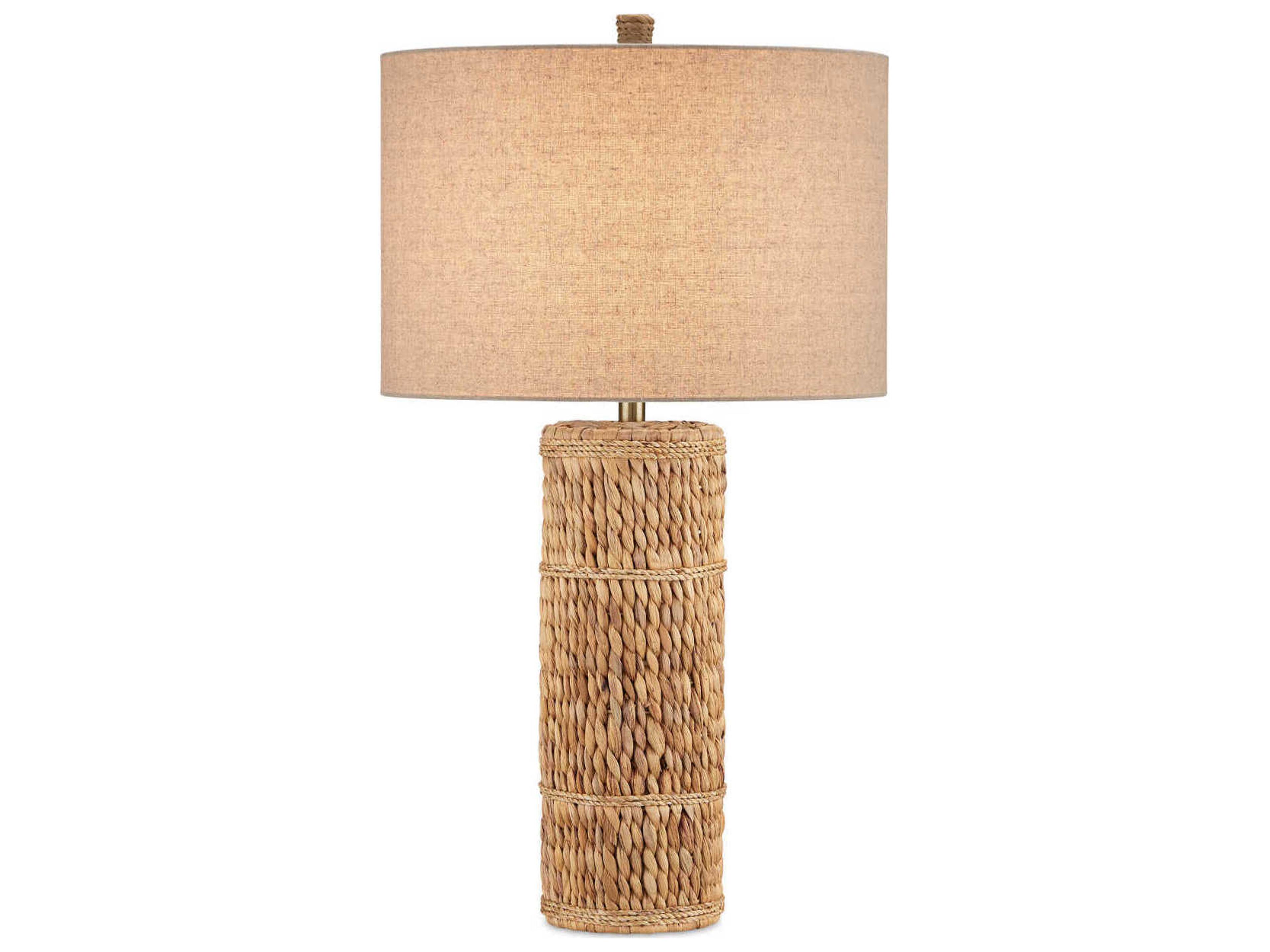 Currey & Company Azores Natural Water Hyacinth Brown Buffet Lamp