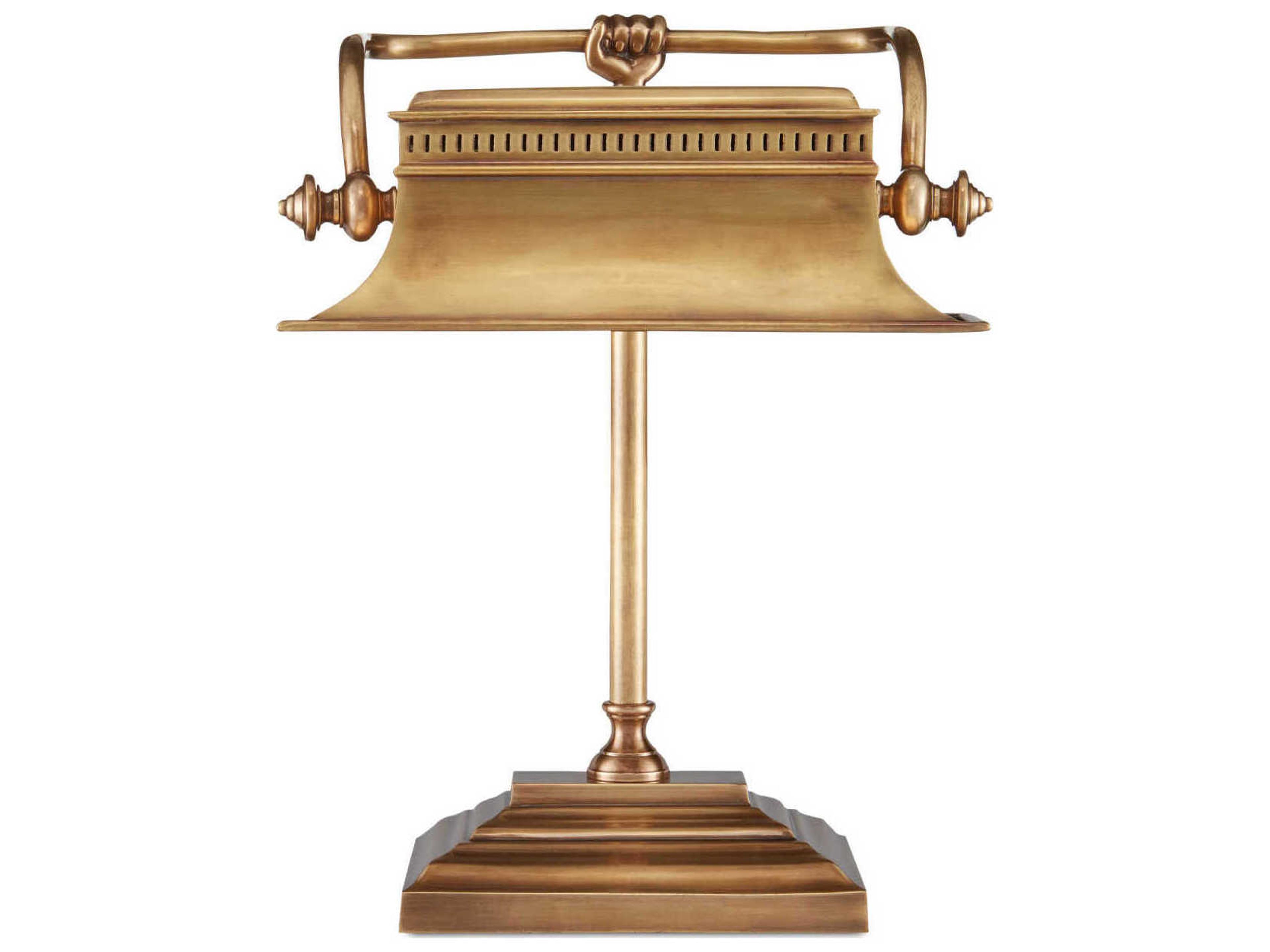Currey & Company Malvasia Vintage Brass Desk Lamp