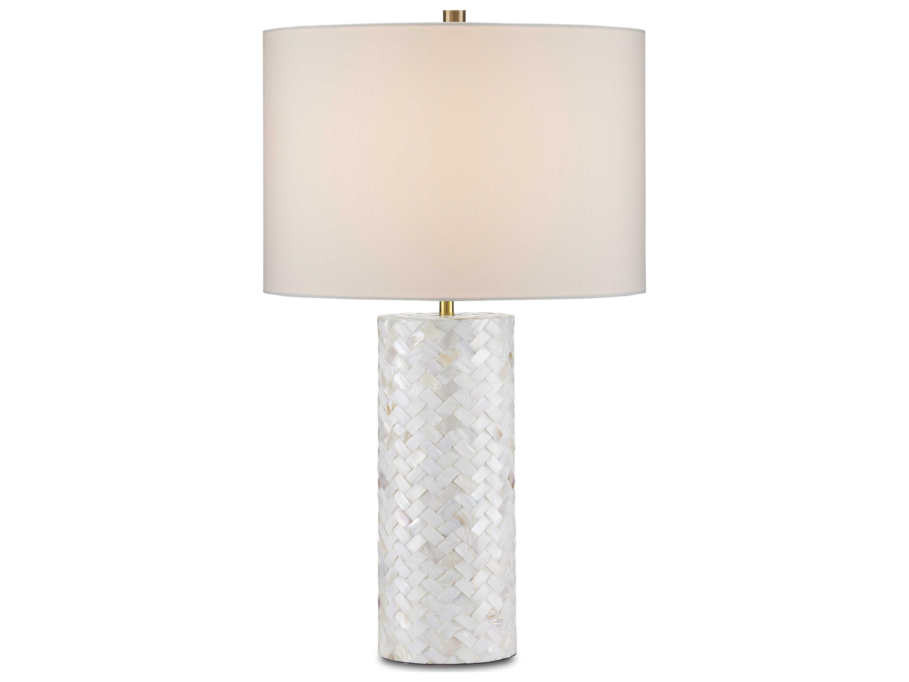 Currey & Company Meraki Mother-of-Pearl Silver Buffet Lamp