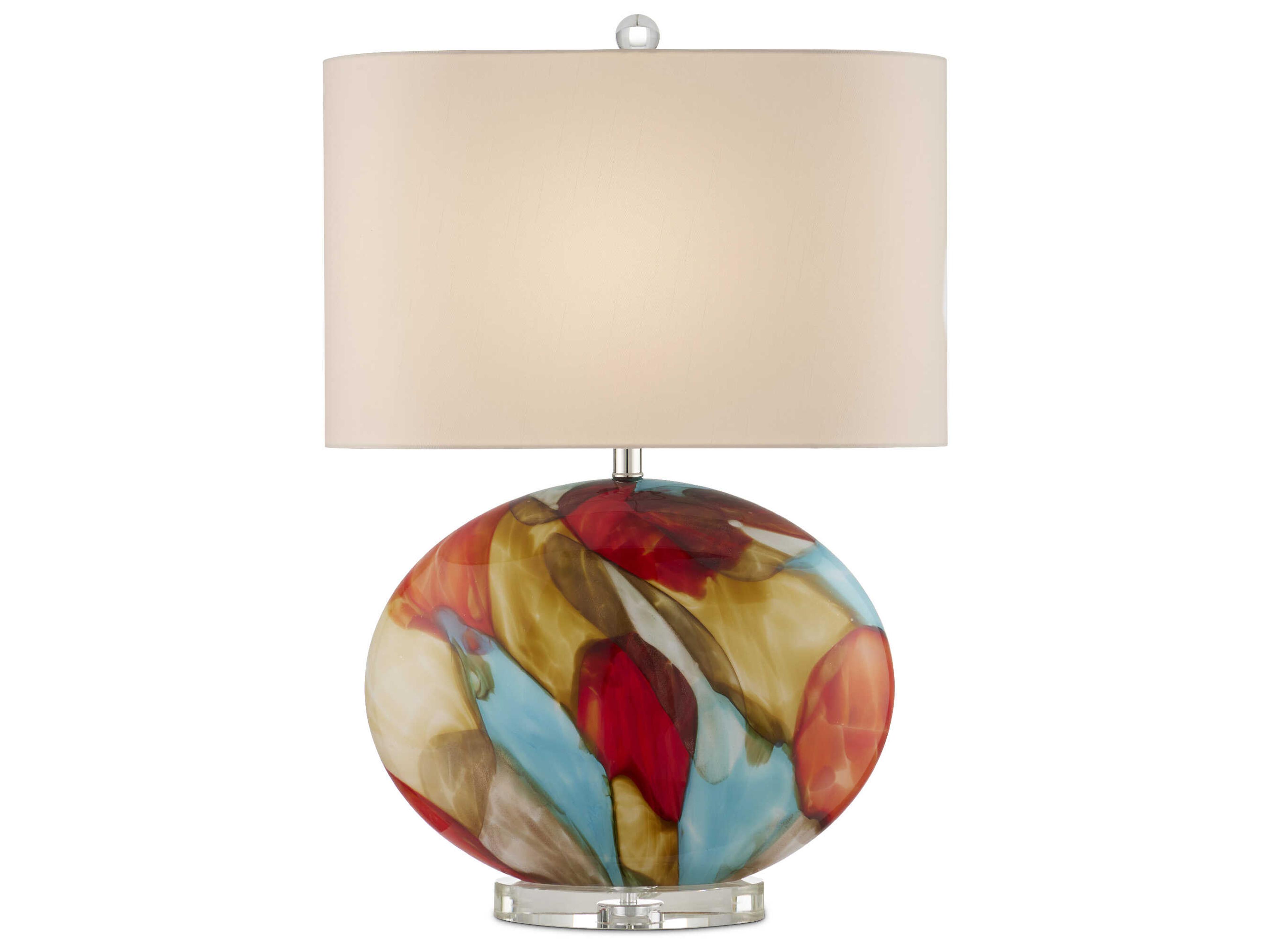 Currey & Company Vivid Red Buffet Lamp