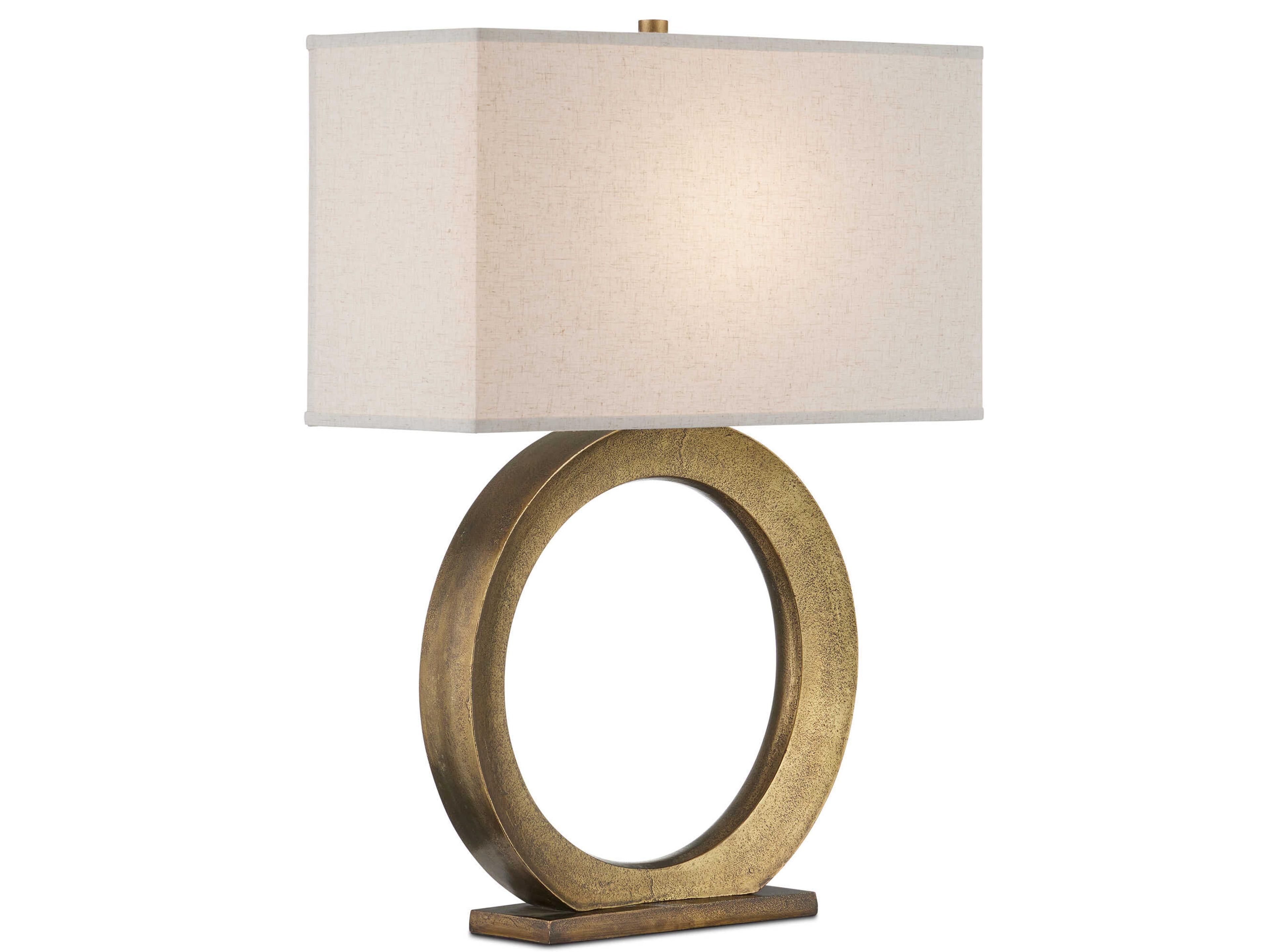 Currey & Company Cercle Dark Antique Brass Buffet Lamp