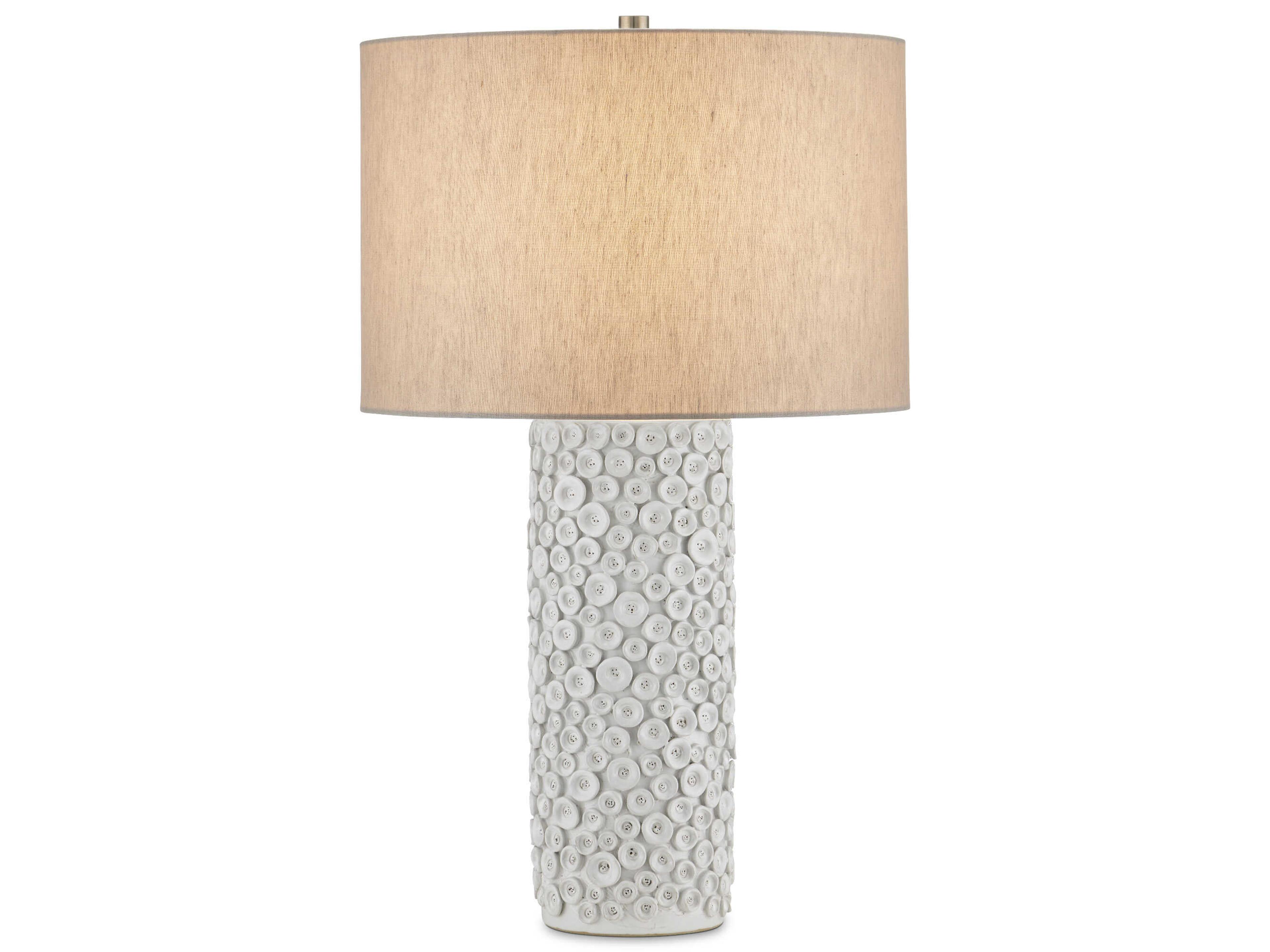 Currey & Company Buttons White Buffet Lamp