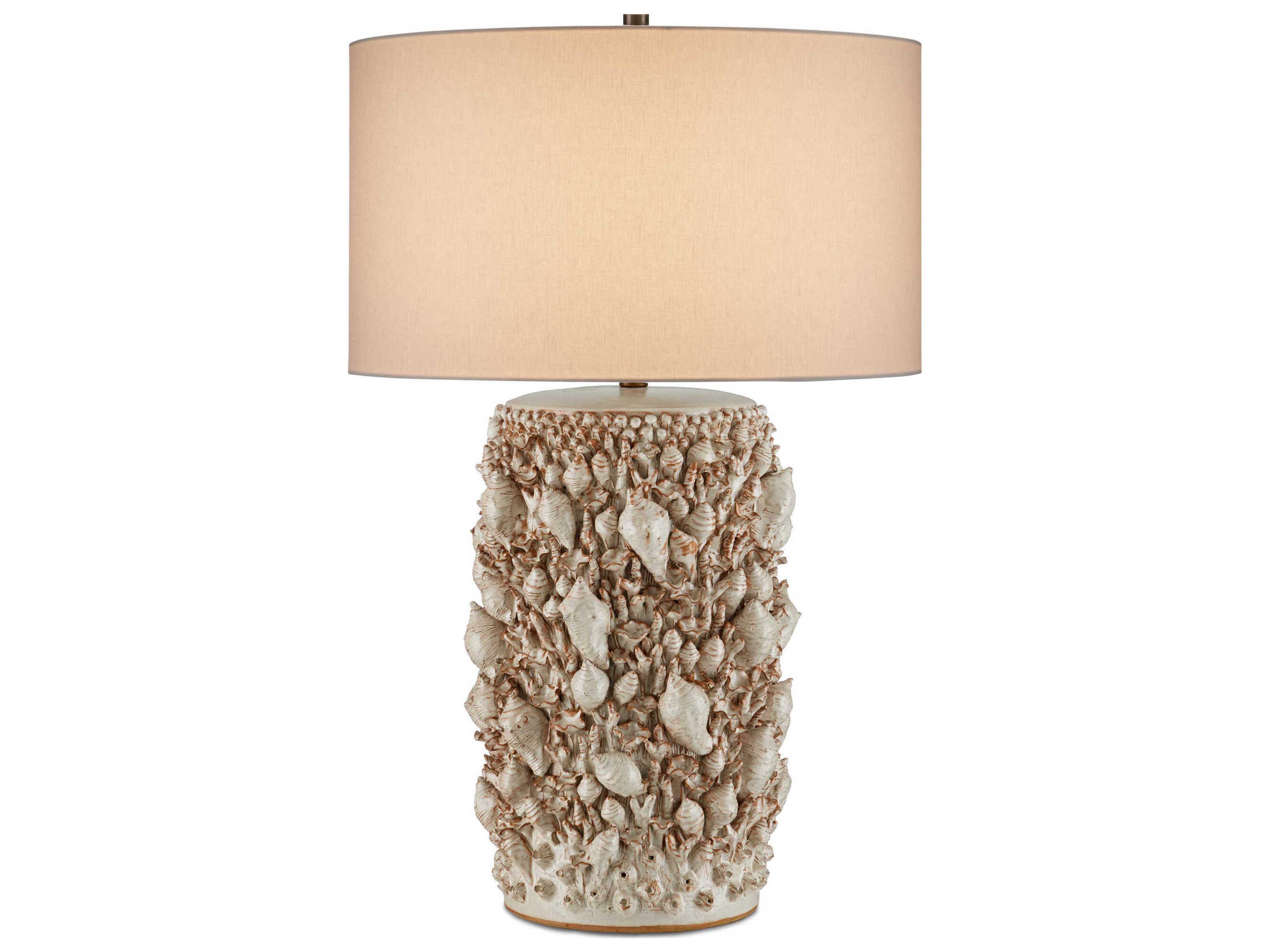 Currey & Company Corfu Milky White Buffet Lamp