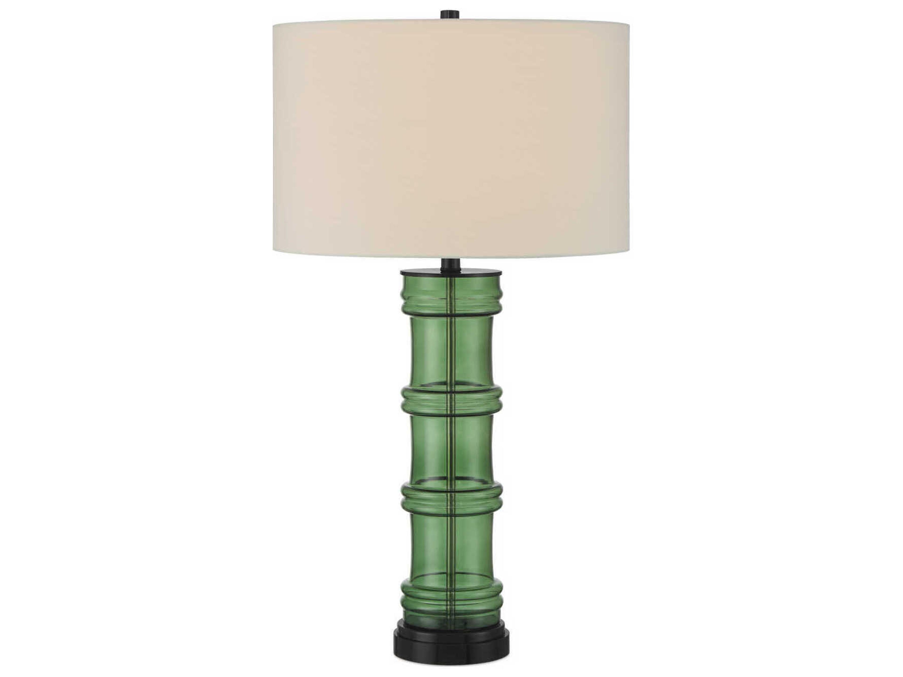 Currey & Company Balsam Green Glossy Black Buffet Lamp