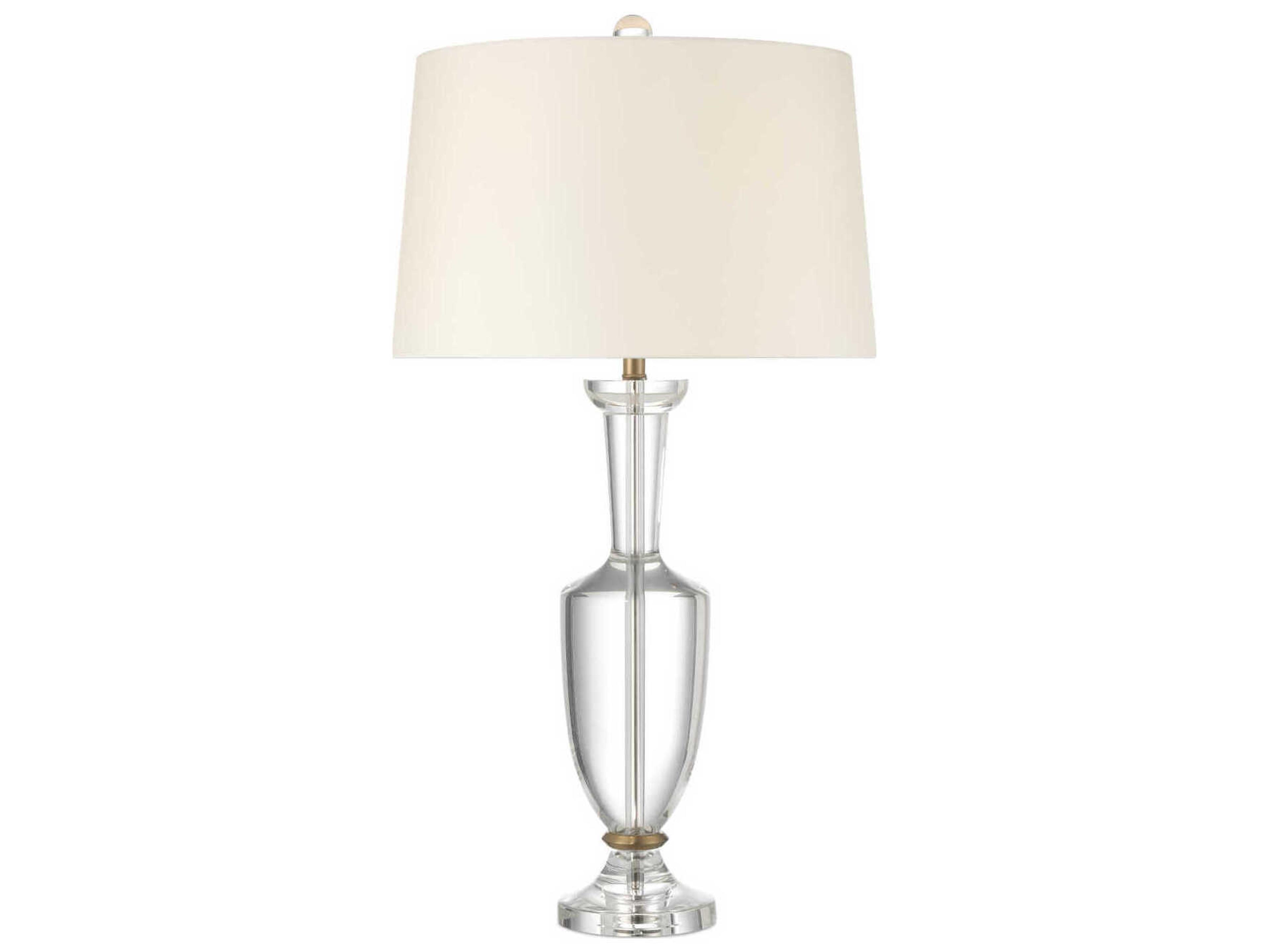 Currey & Company Classico Clear Natural Brass Buffet Lamp