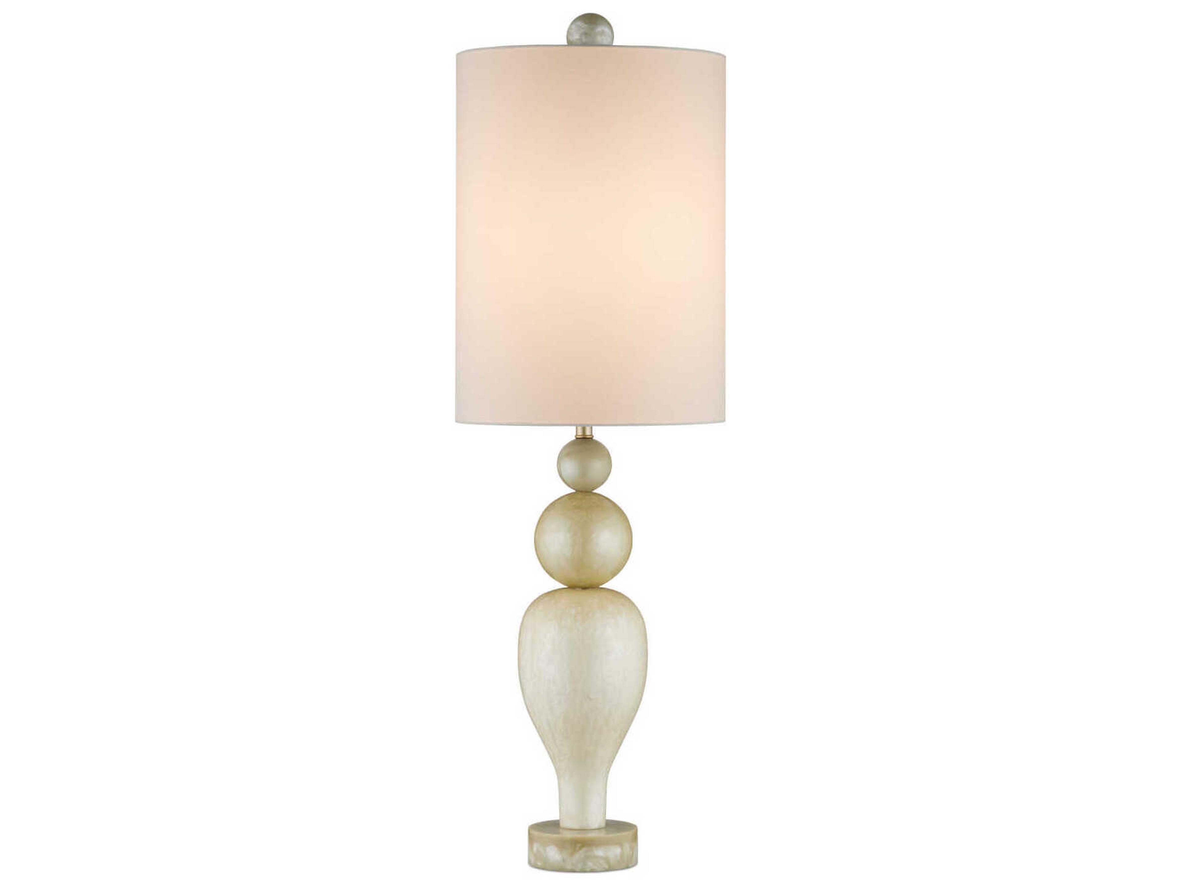 Hutson Warm Ivory Light Olive Egg Shell Cotton Linen Off White Buffet Lamp