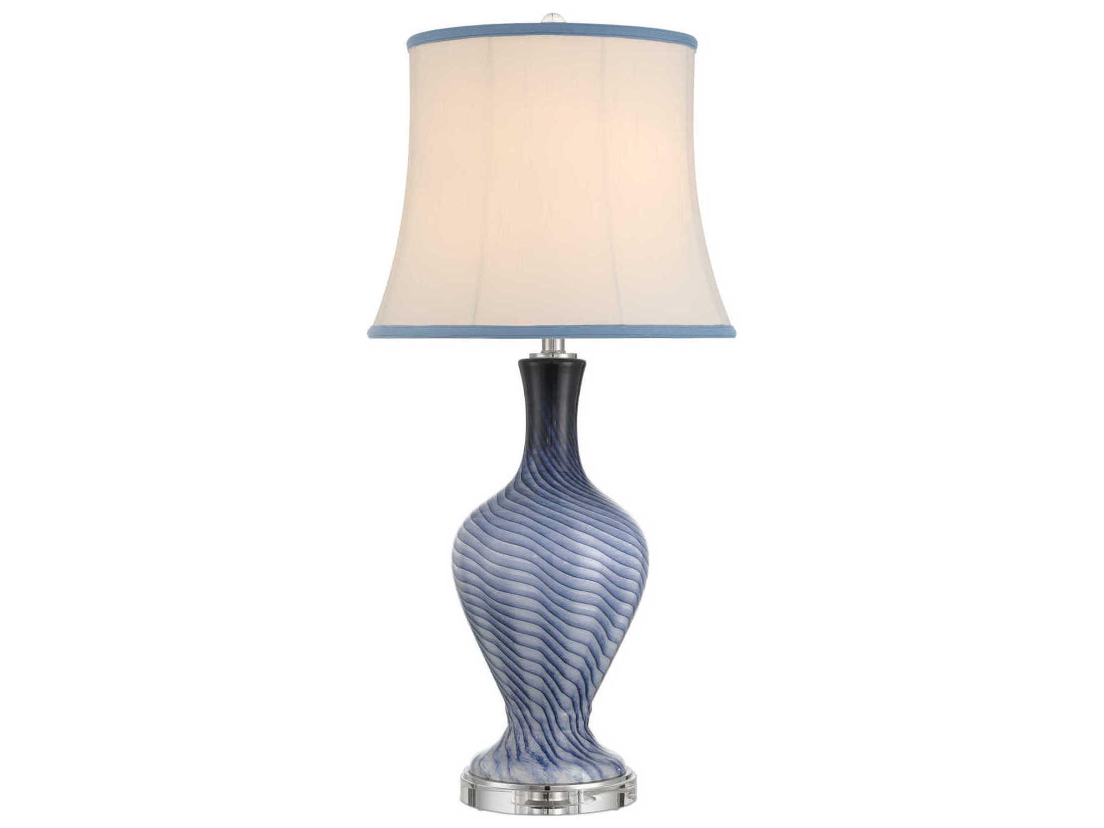 Currey & Company Zeta Gray Blue Buffet Lamp
