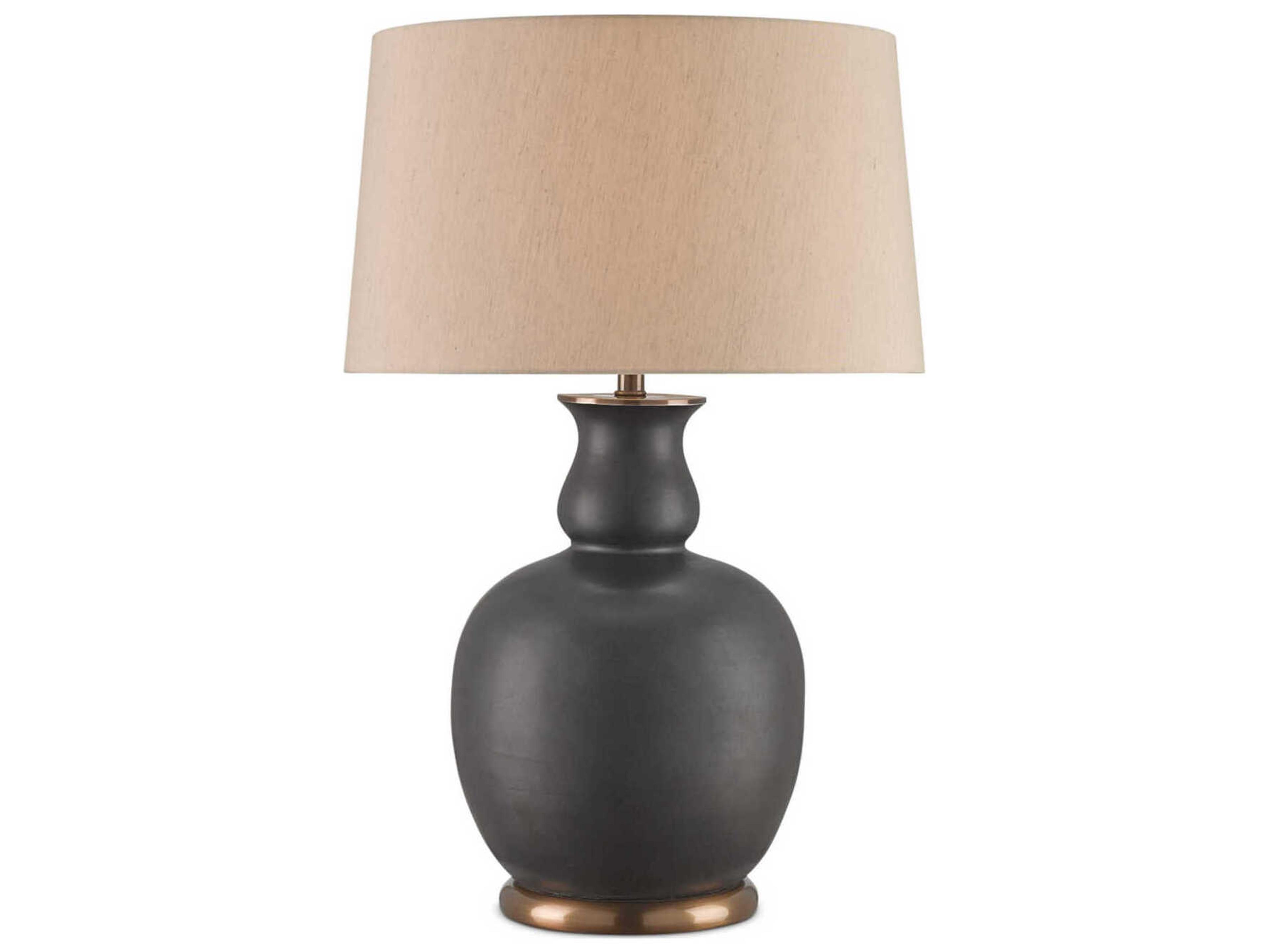 Currey & Company Ultimo Matte Black antique Brass Table Lamp