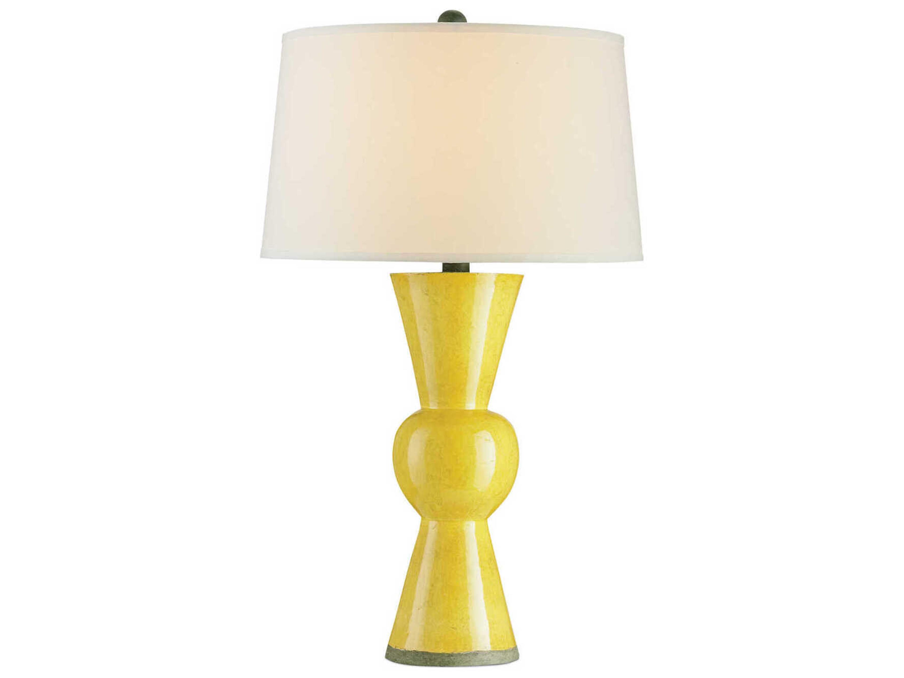 Currey & Company Yellow Upbeat Antique distressed Black Table Lamp