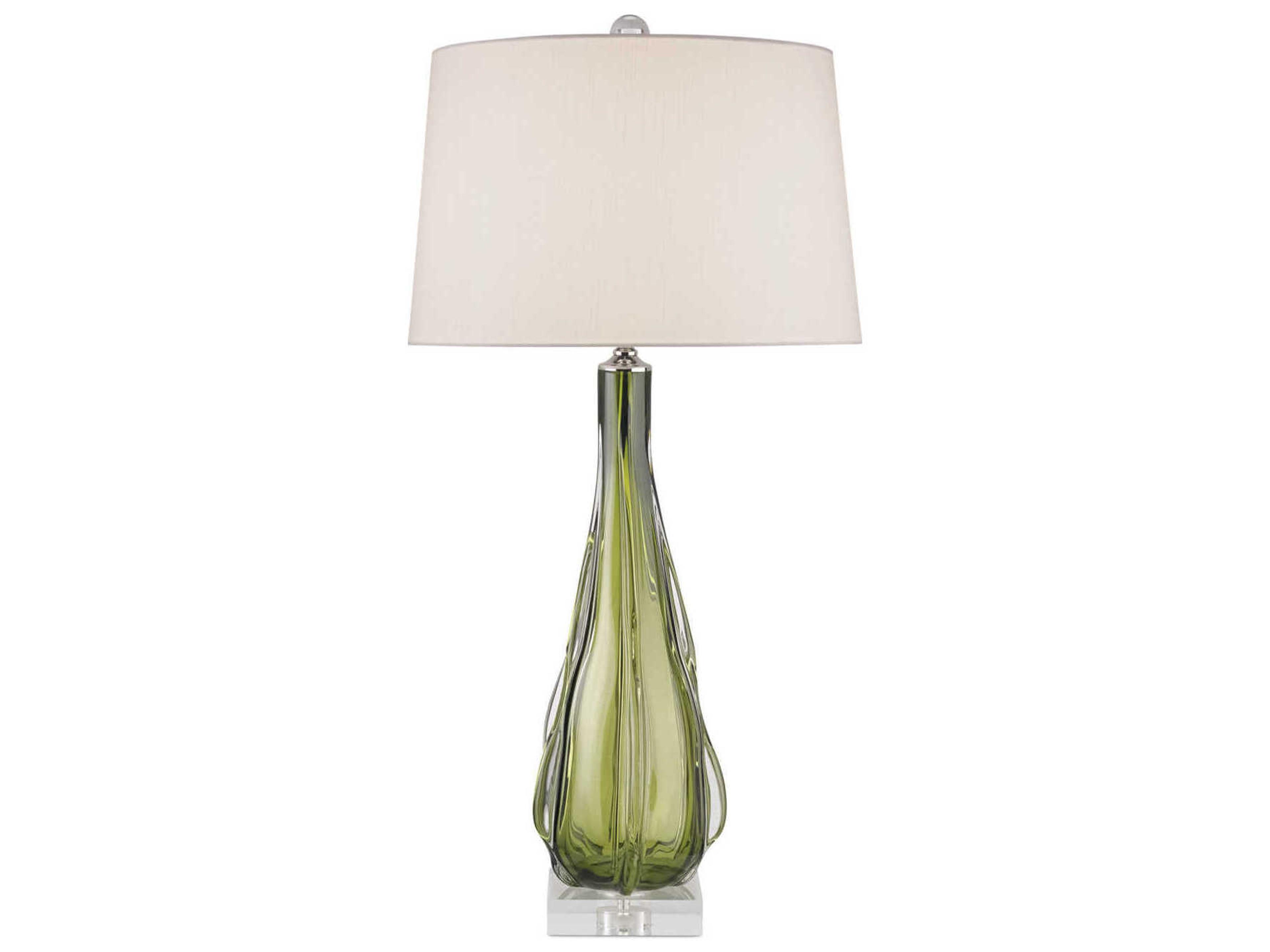 Currey & Company Zephyr Green Clear clear Table Lamp