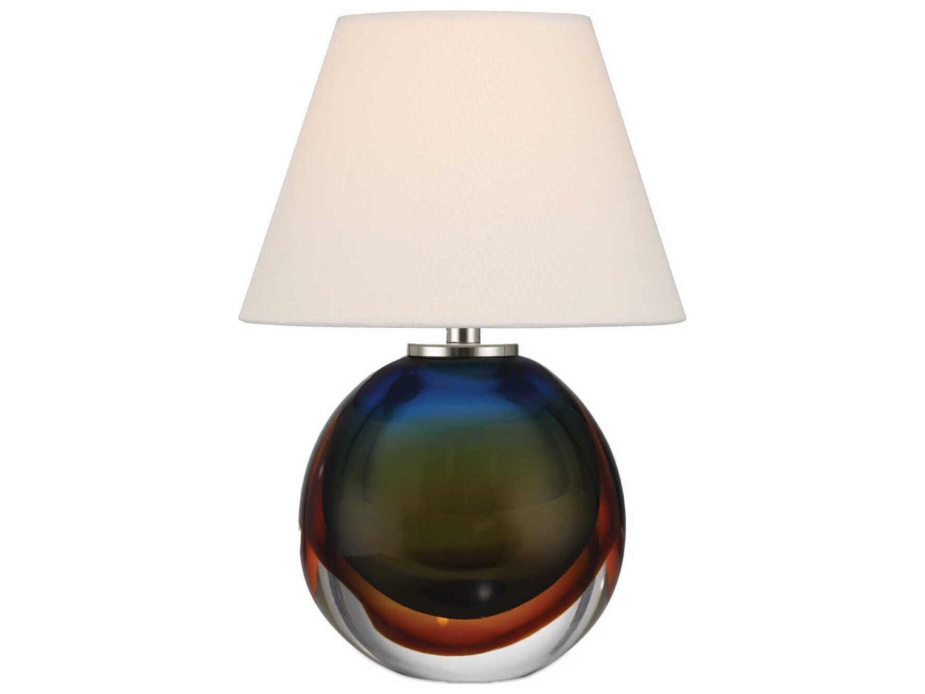 Currey & Company Voyage 1-Light Green Blue Amber Table Lamp