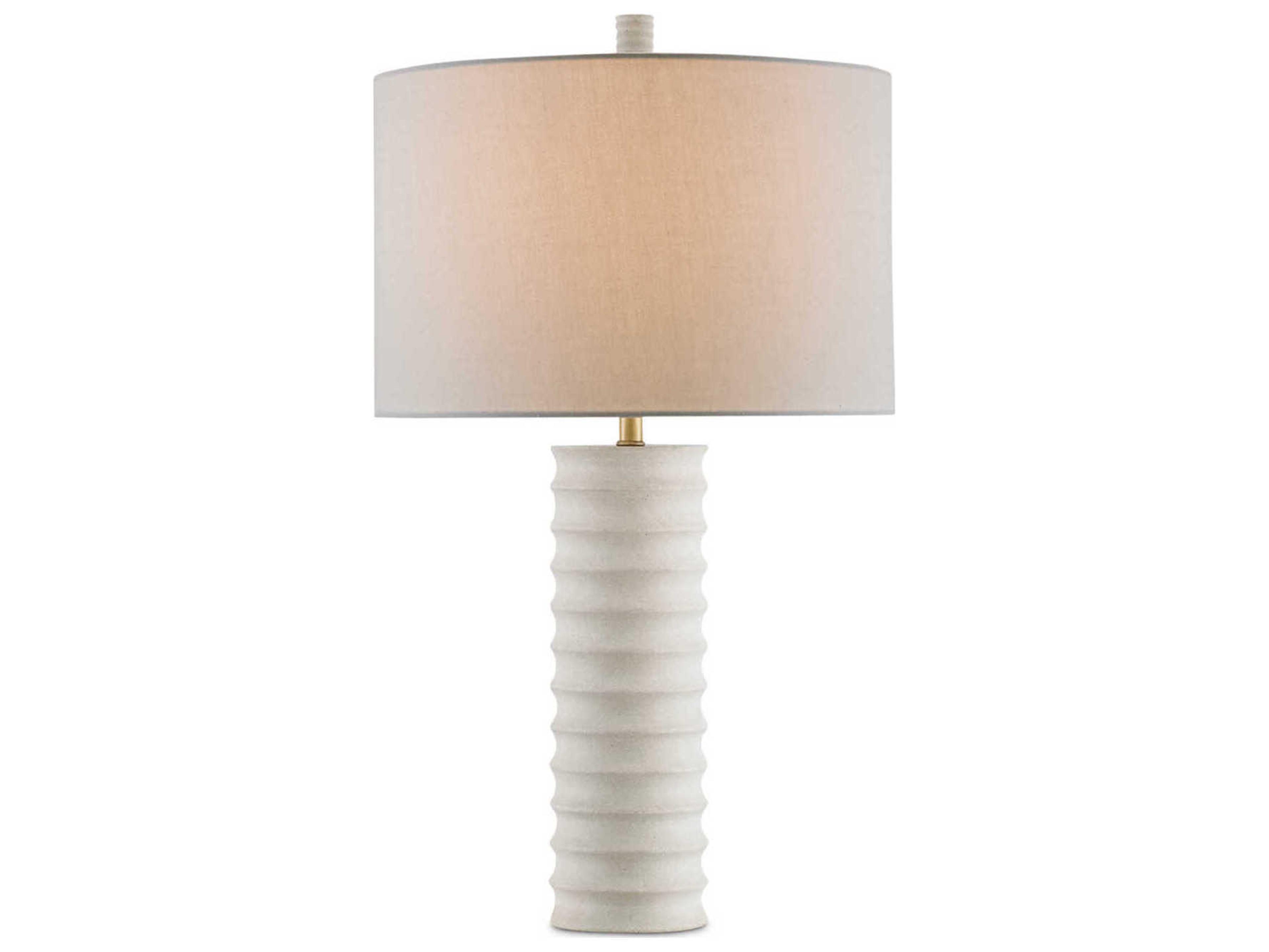 Currey & Company Snowdrop Natural White Table Lamp