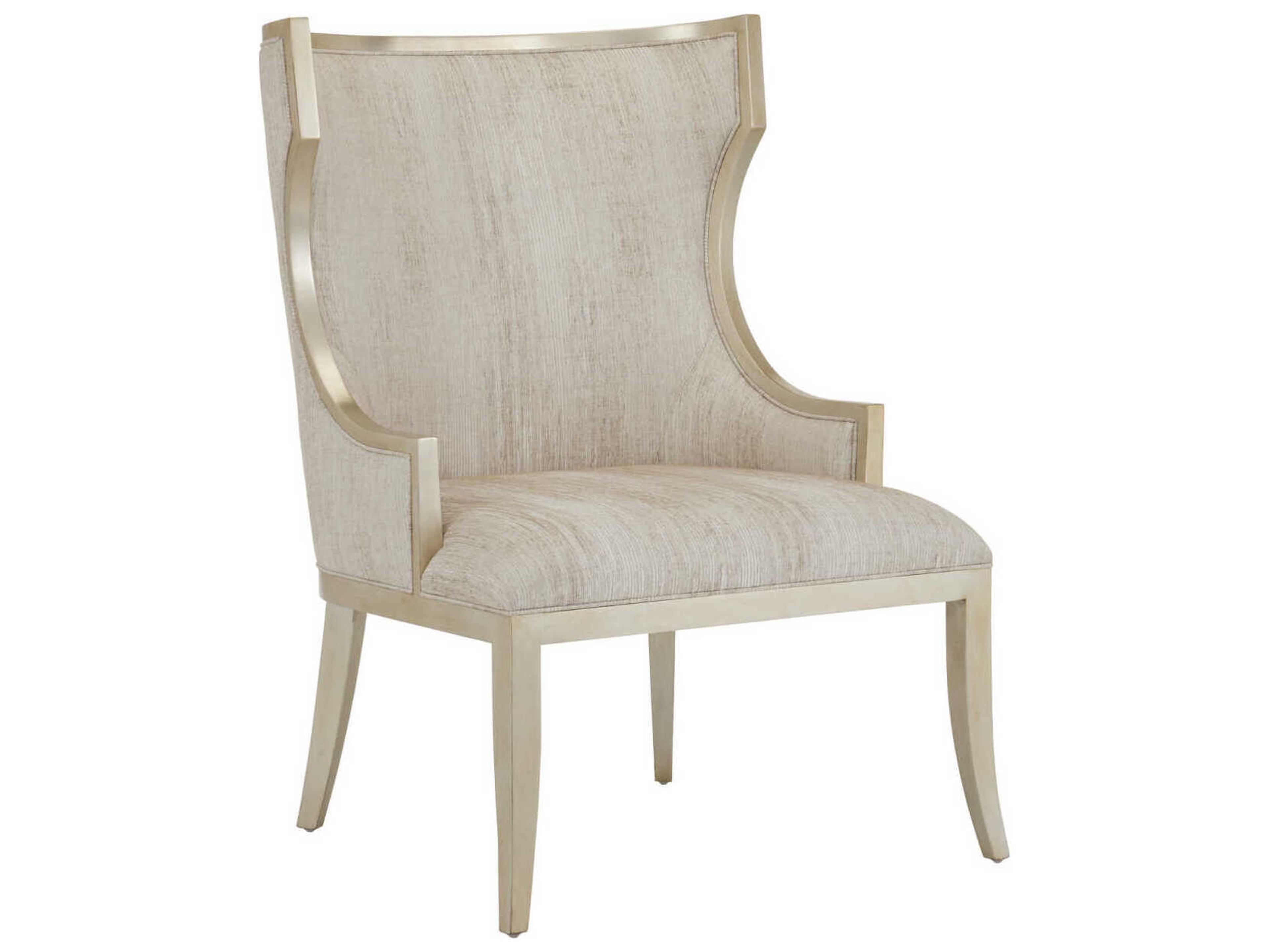 Currey & Company Garson Silver Fabric Accent Chair