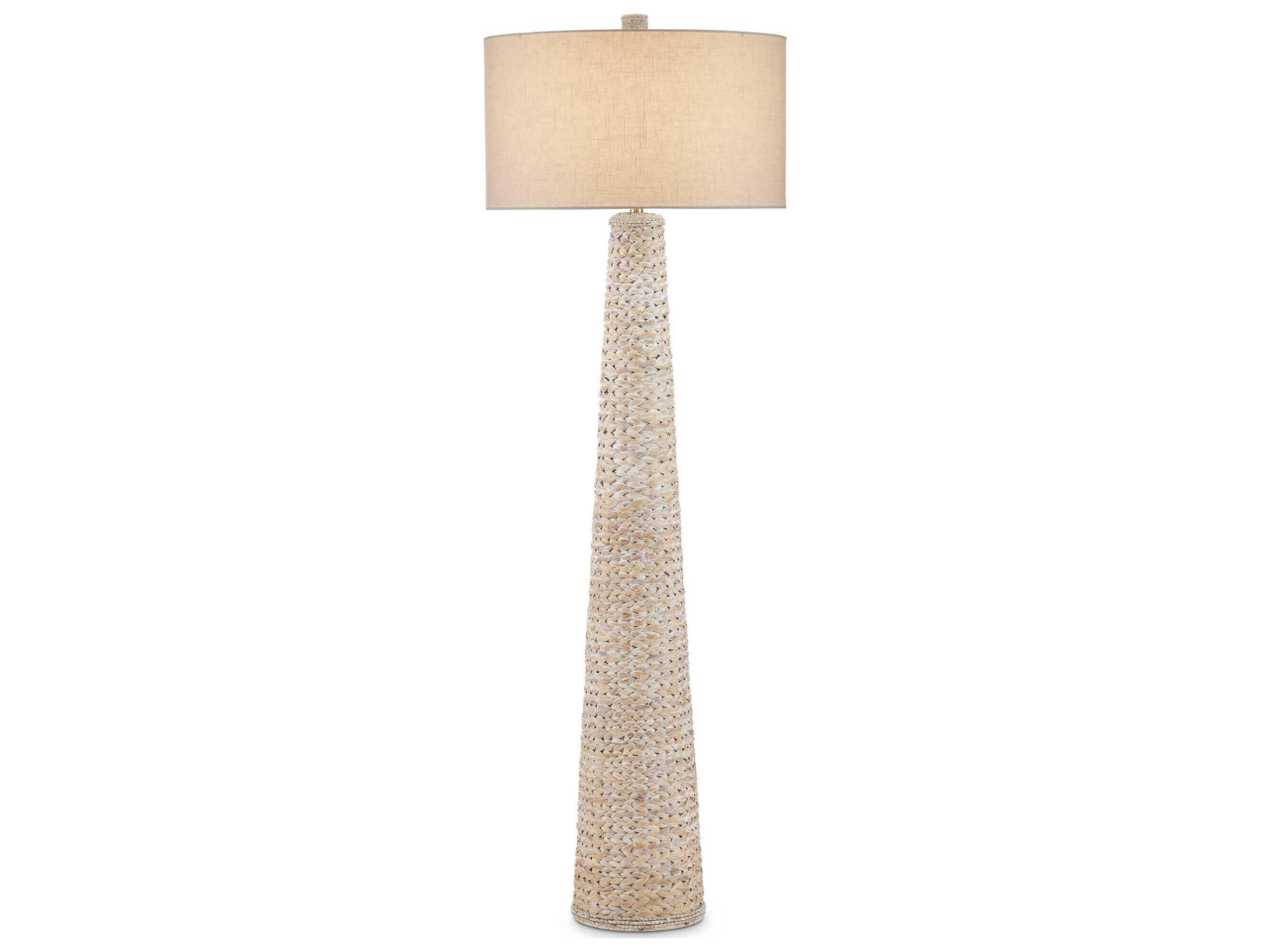 Currey & Company Birdsong Whitewash Floor Lamp
