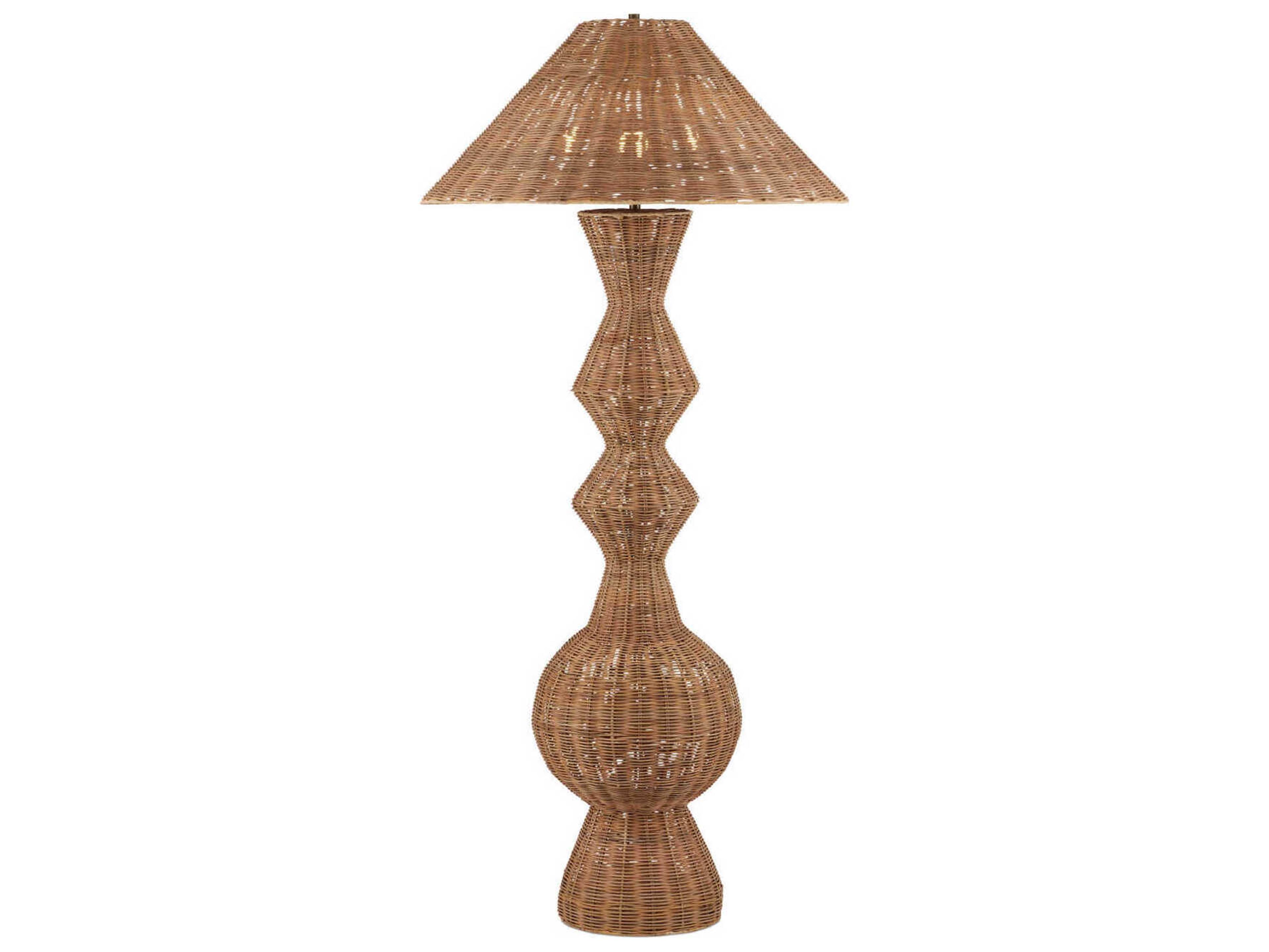 Currey & Company Nirvana 3-Light Natural Floor Lamp