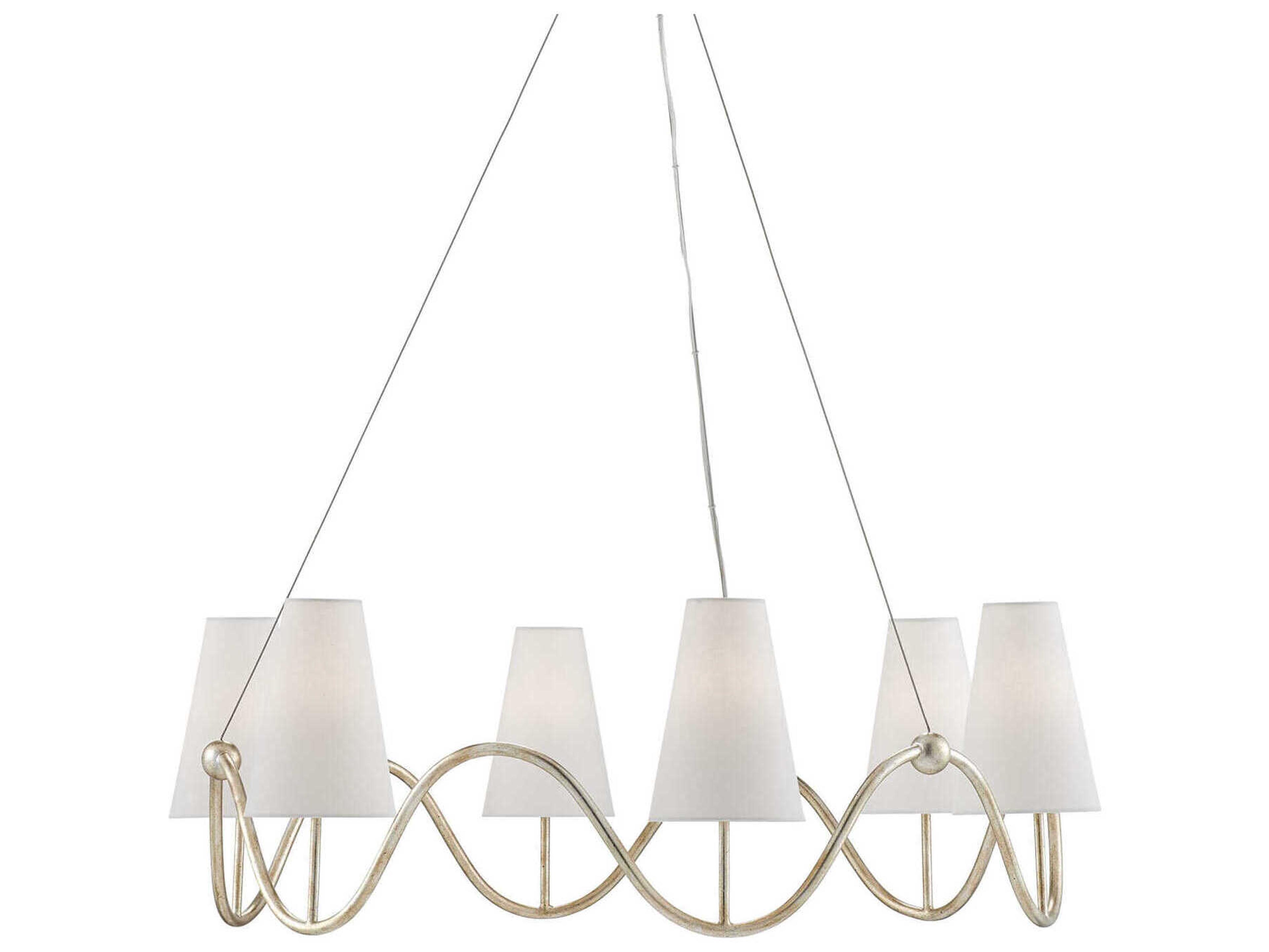 Currey & Company Kadir 6-Light Silver Granello Chandelier
