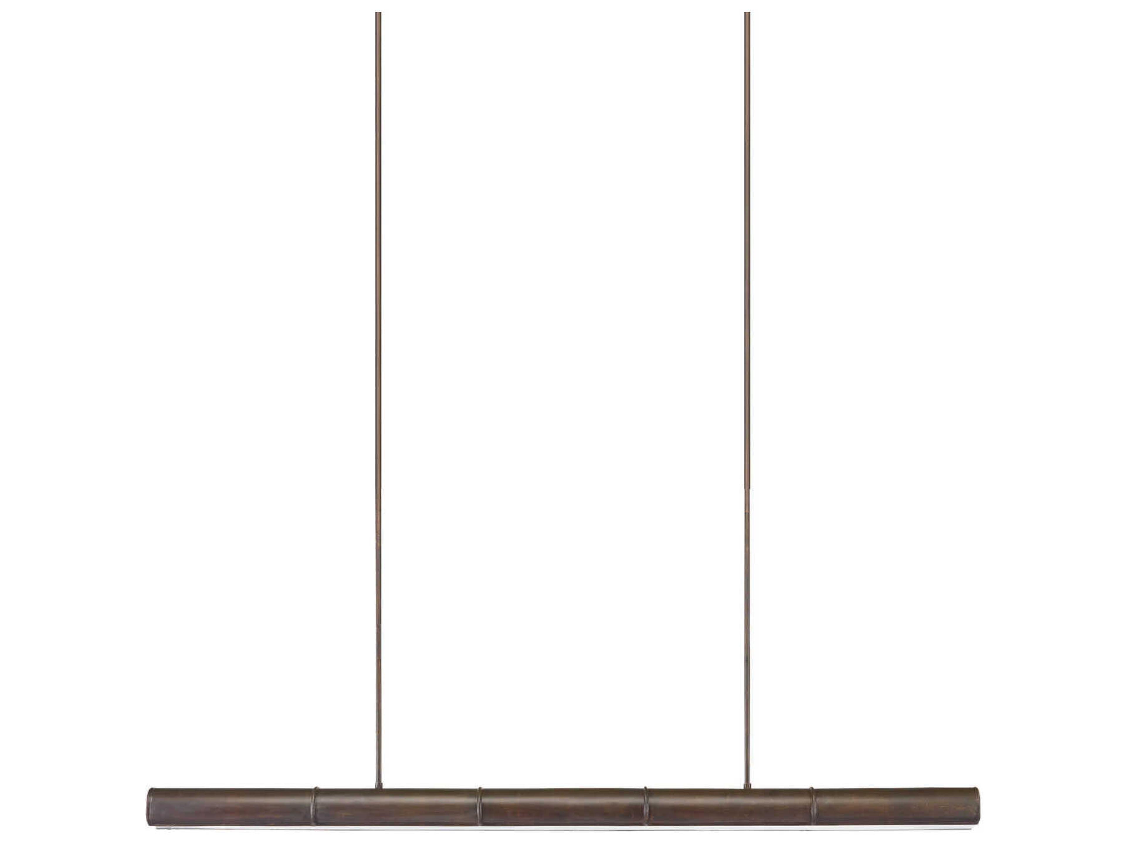 Currey & Company Lyon 5-Light Bronze Verdigris White Cylinder Island Pendant